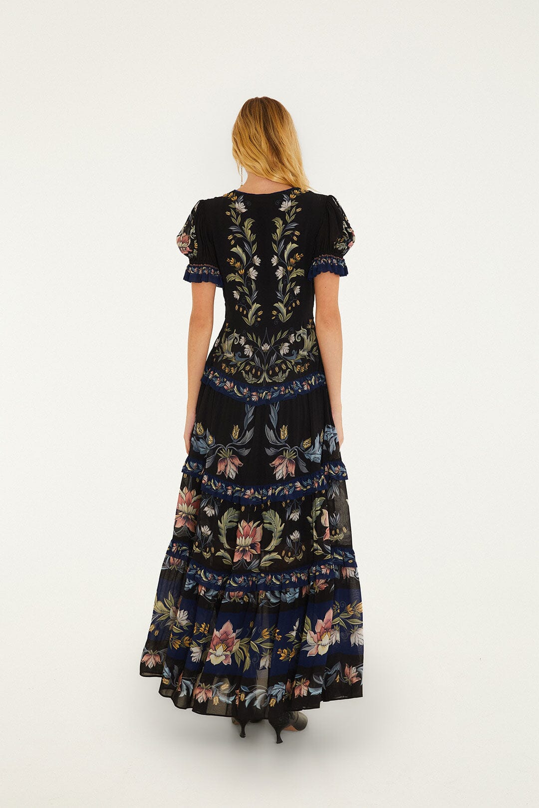 FARM Rio model wearing the Natalia Maxi Dress