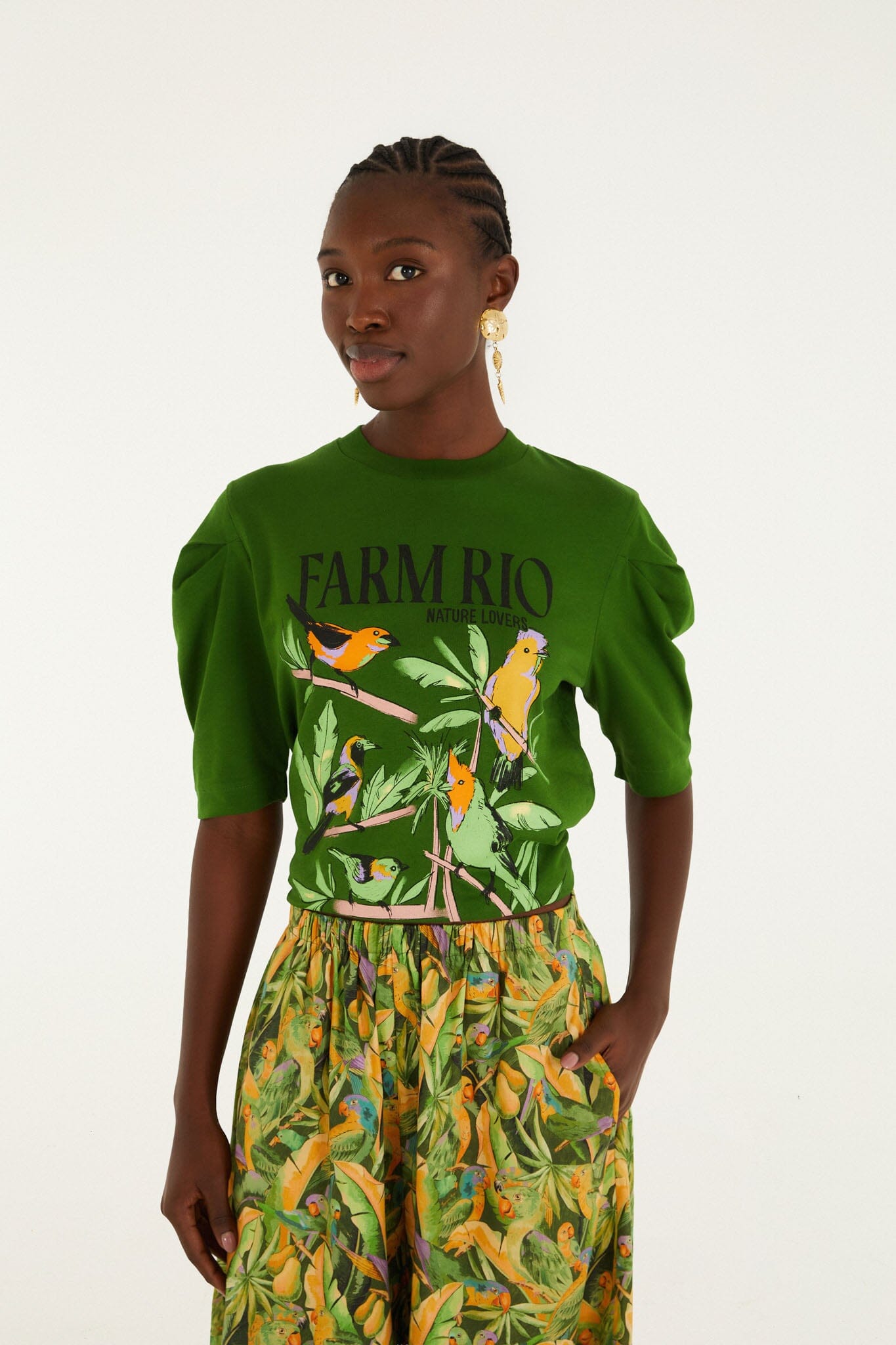 FARM Rio model wearing the Nature Lovers T-Shirt