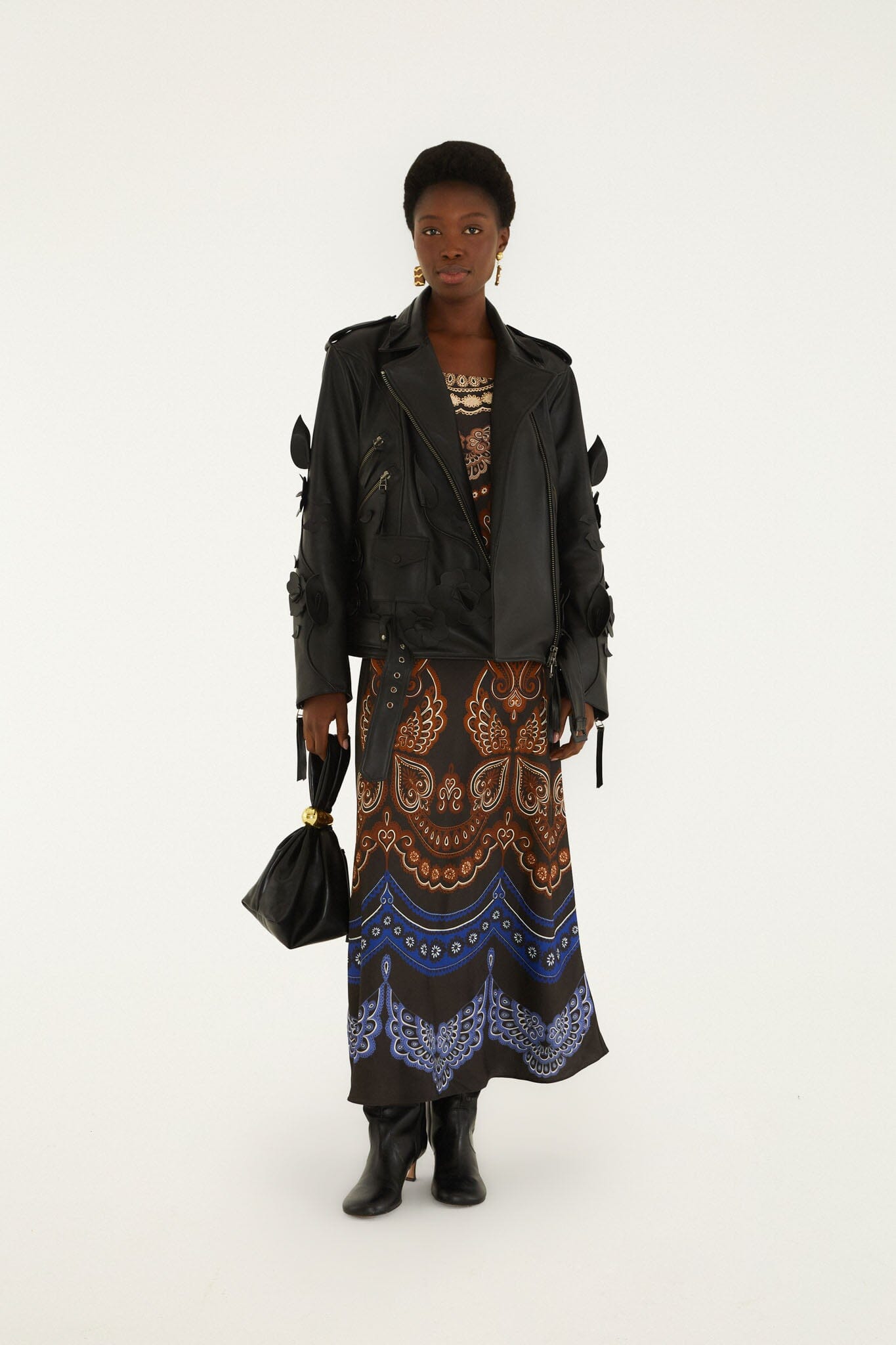 FARM Rio model wearing the Nicole Sleeveless Slip Maxi Dress