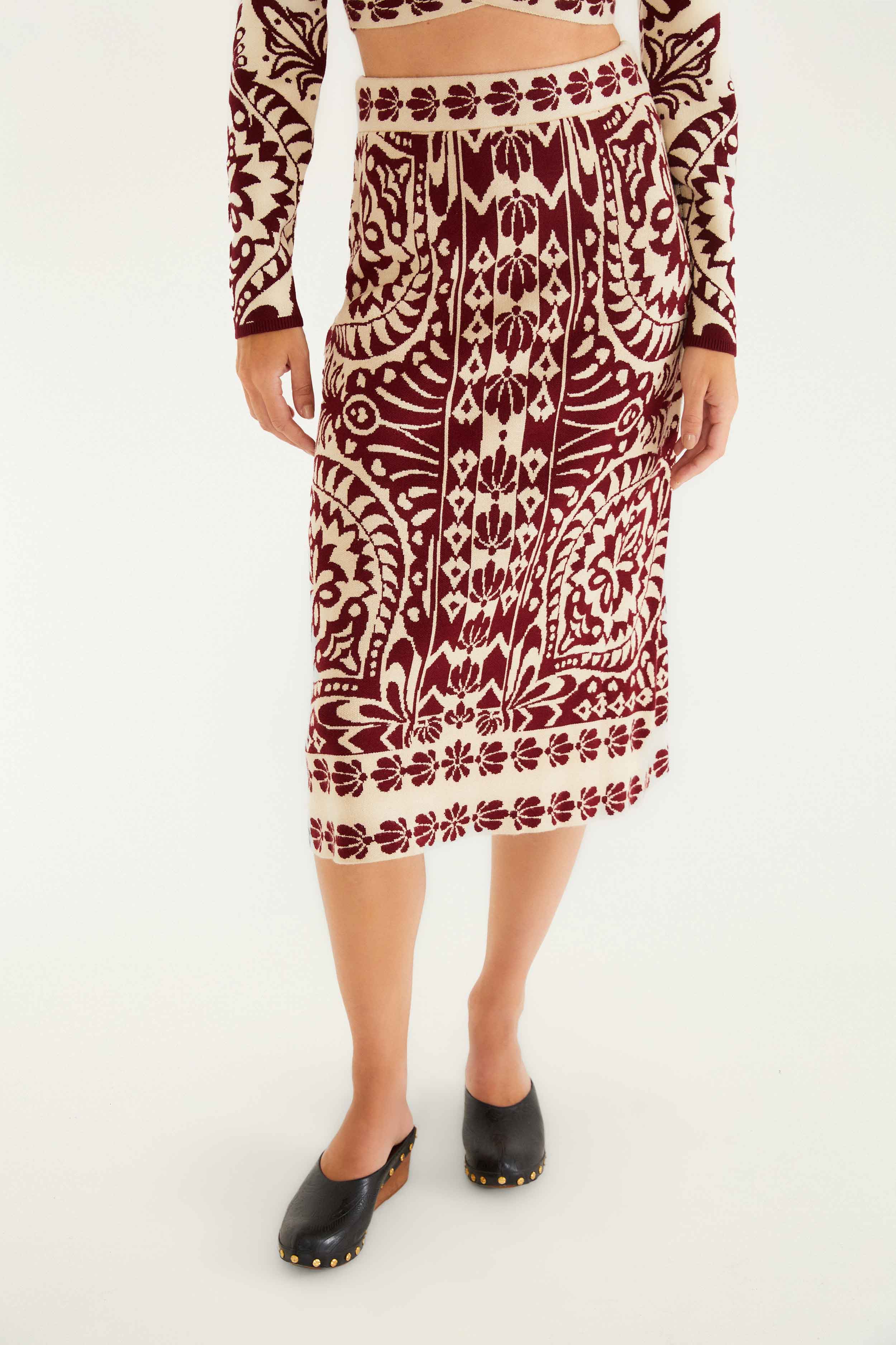 Pineapple Love Knit Midi Skirt | FARM Rio