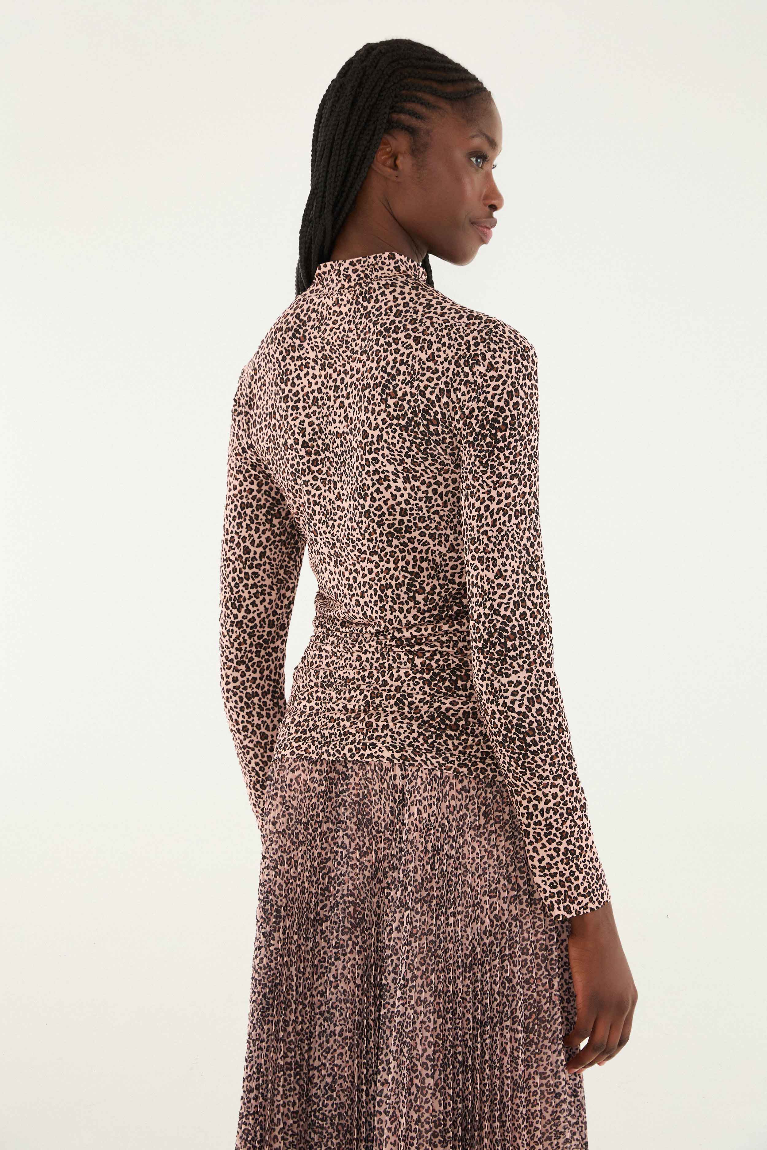 Pink Baby Leopard Jersey Blouse | FARM Rio