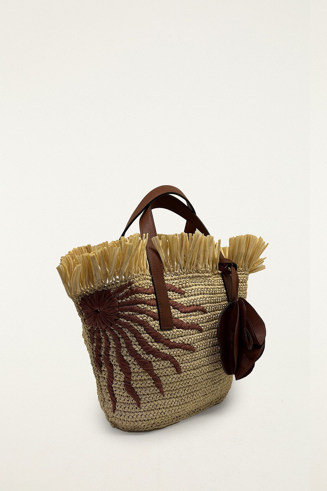 Printed Raffia Mini Basket Bag | FARM Rio