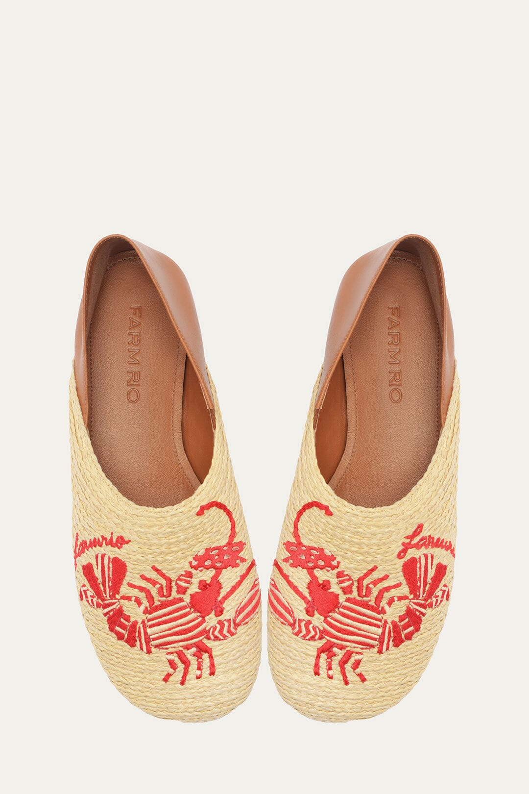 FARM Rio model wearing the Raffia  Flat Loafer