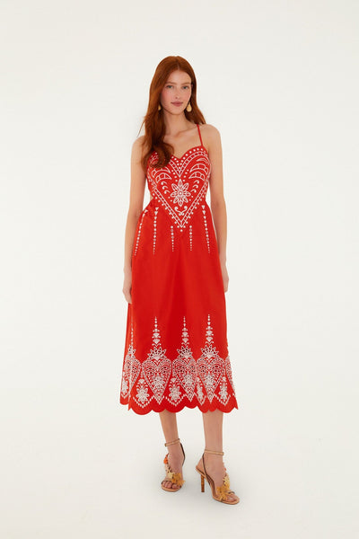 farm rio heart sequin dress FARM Rio Hearts Sequin Midi Dress, Hearts / XL