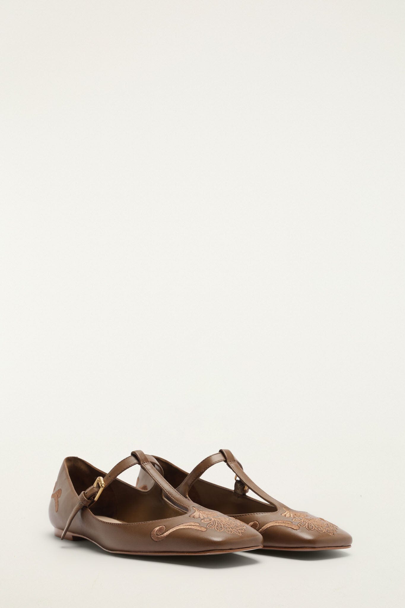 FARM Rio model wearing the Richelieu Flat Ballerina