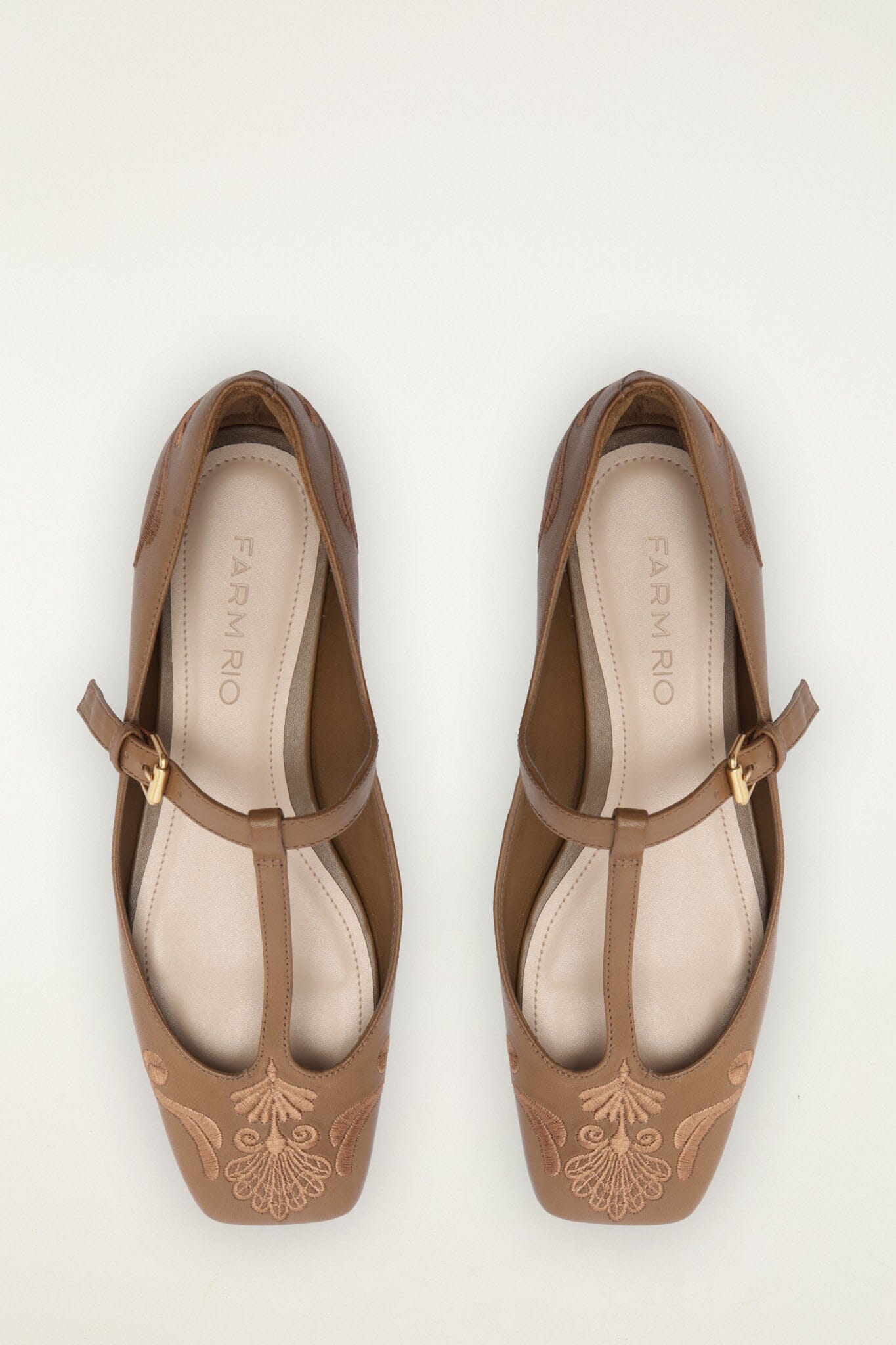 FARM Rio model wearing the Richelieu Flat Ballerina