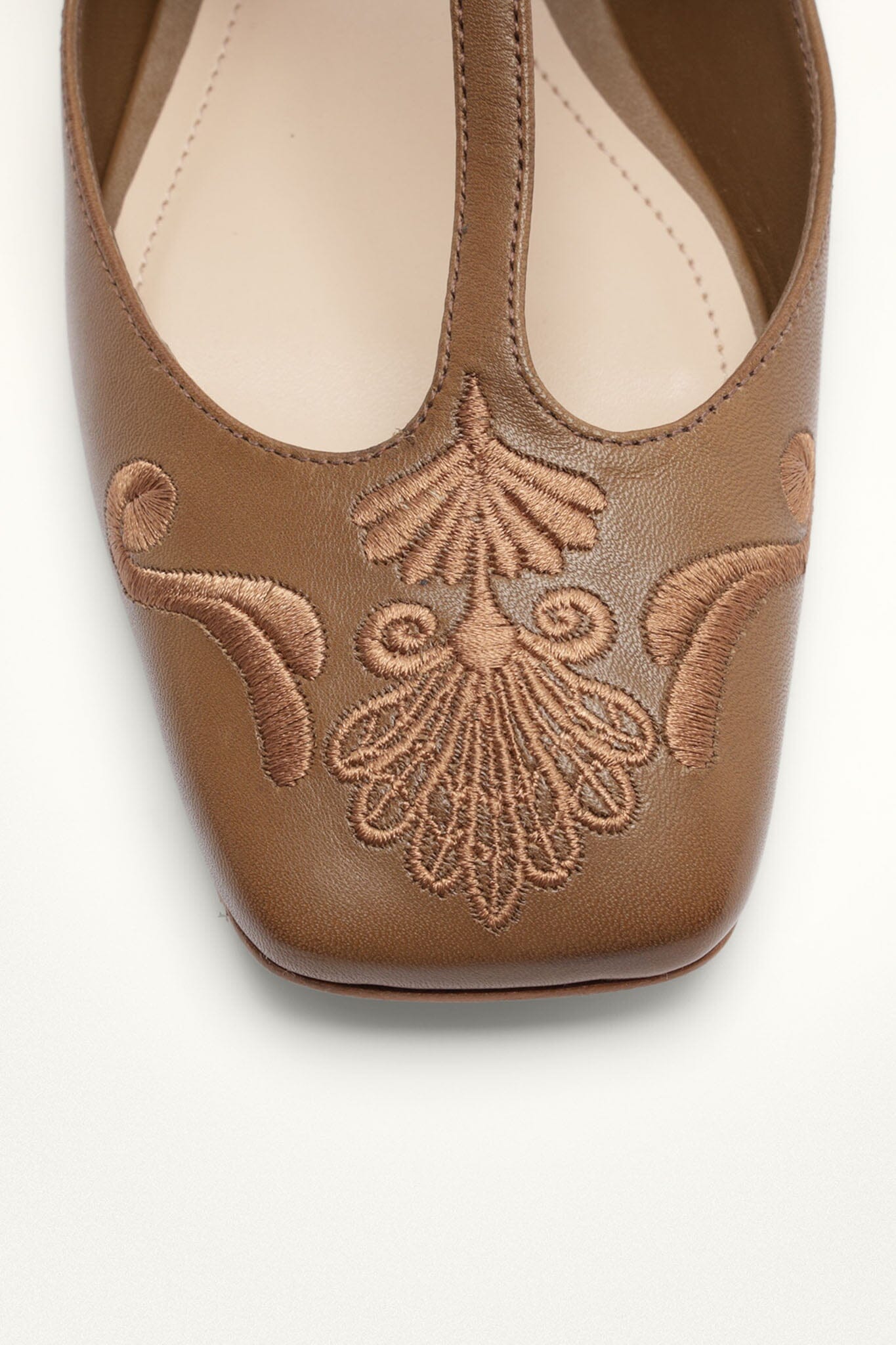 FARM Rio model wearing the Richelieu Flat Ballerina