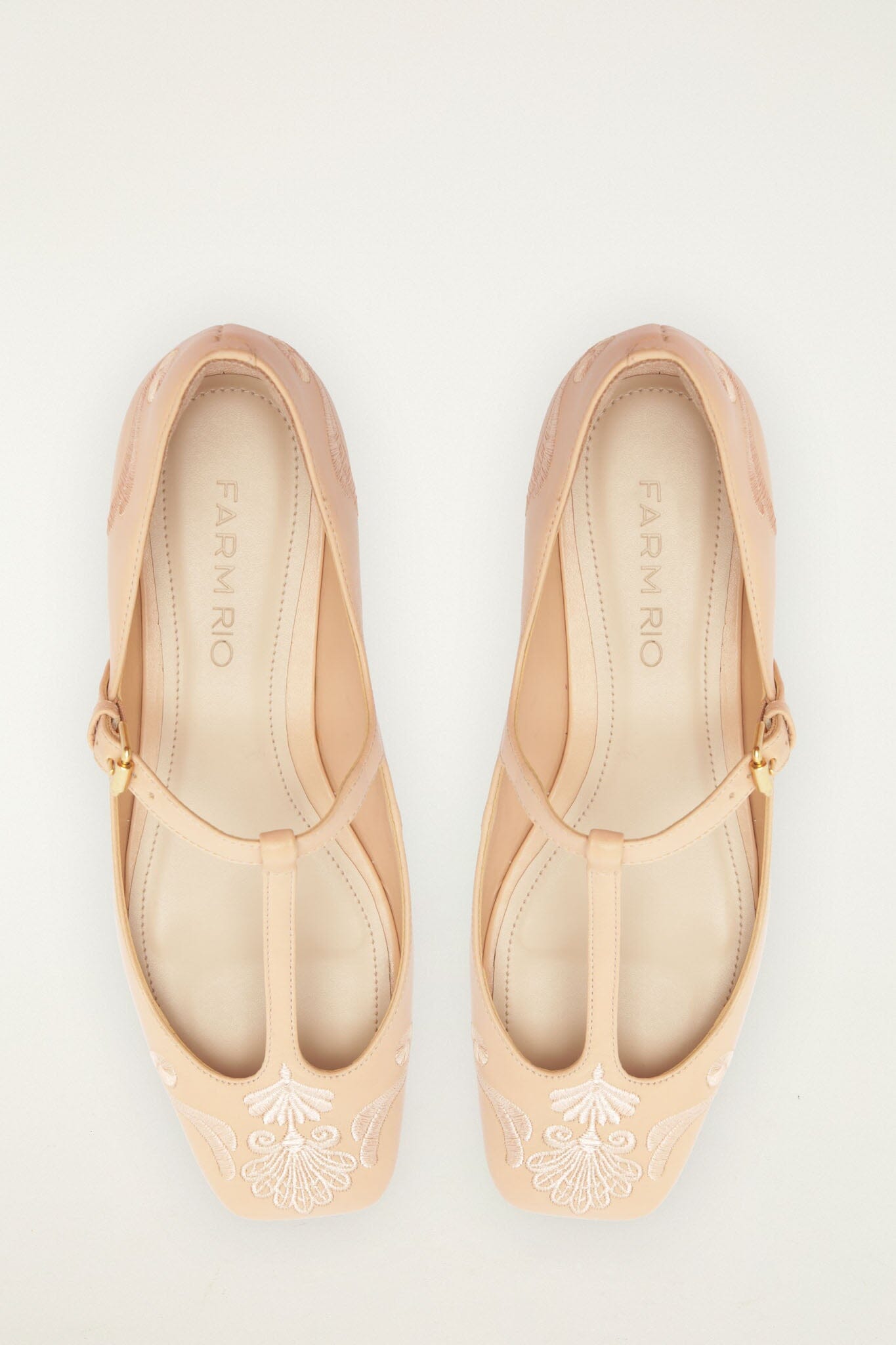 FARM Rio model wearing the Richelieu Flat Ballerina