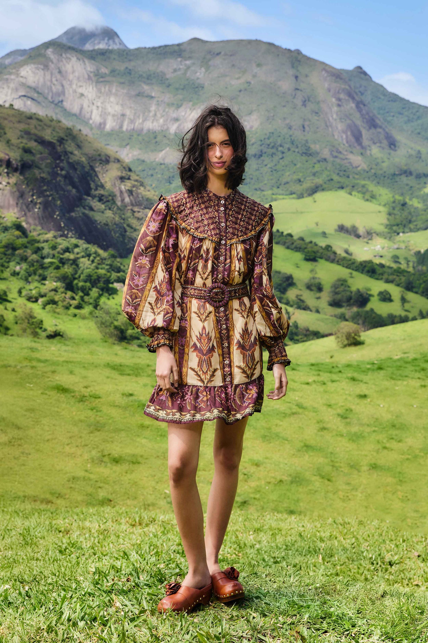 FARM Rio Embroidered Tapestry Mini Dress - Embroidered Tapestry Sand FARM Rio Embroidered Tapestry Mini Dress - Embroidered Tapestry Sand