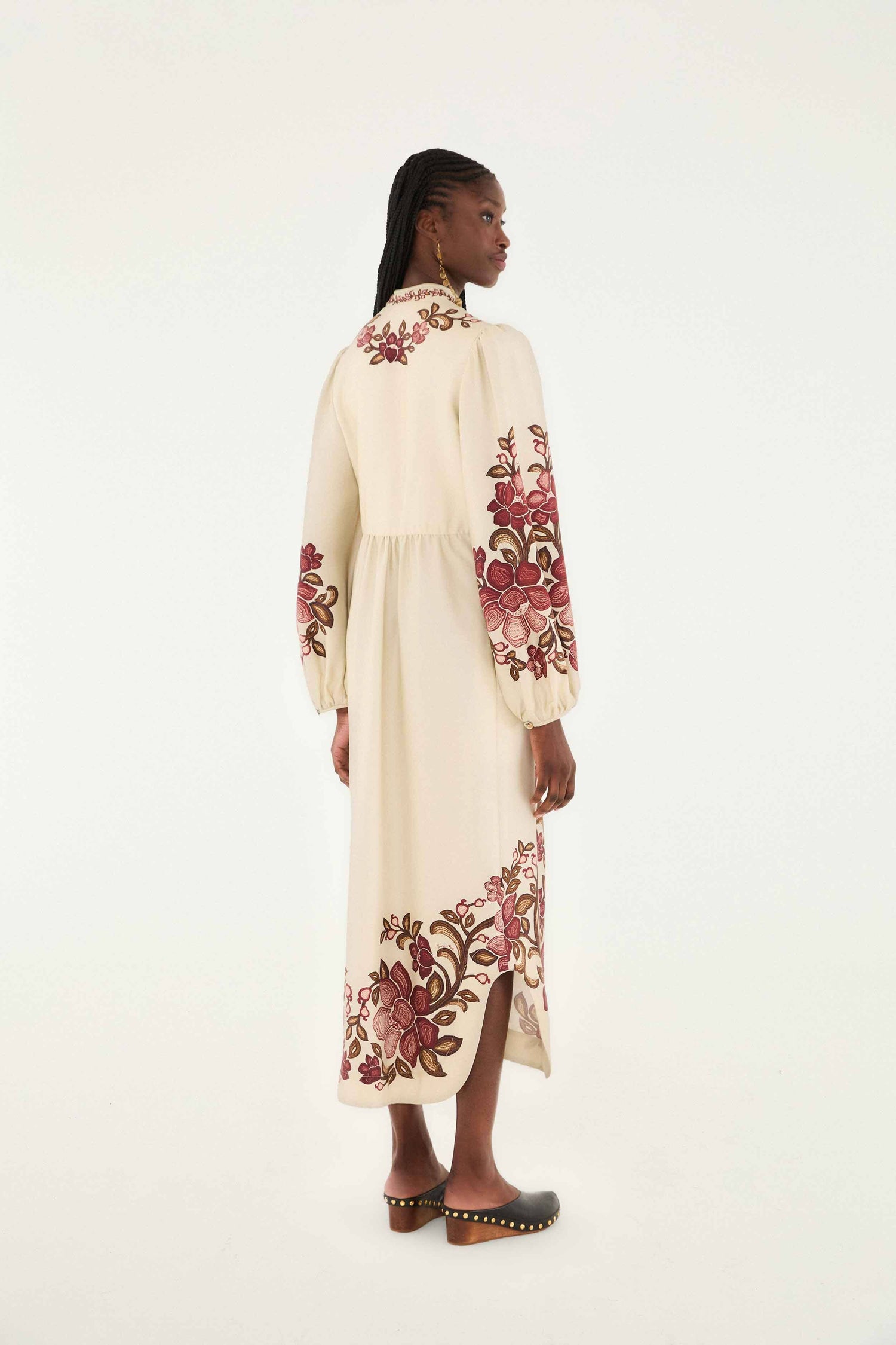 Sand Renata Floral Long Sleeve Midi Dress