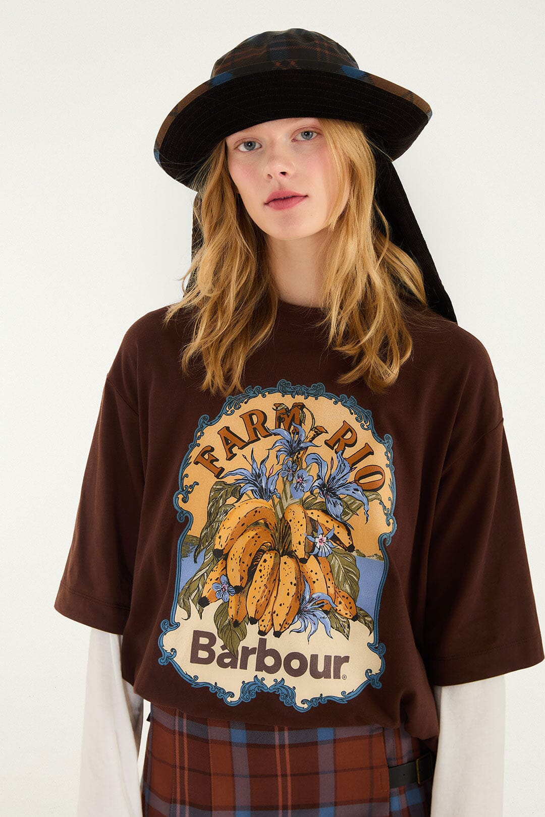 FARM Rio model wearing the Tropical Short Sleeve T-Shirt