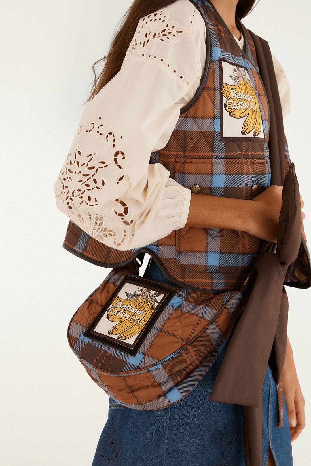 FARM Rio model wearing the Tropical Tea Bag