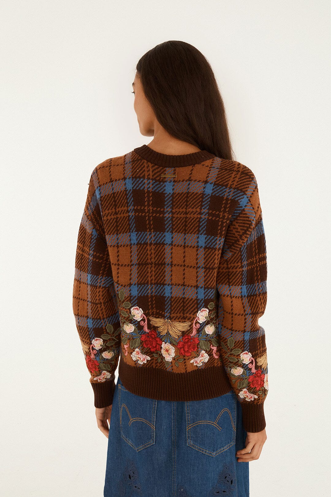 FARM Rio model wearing the Tropical Tea Cardigan