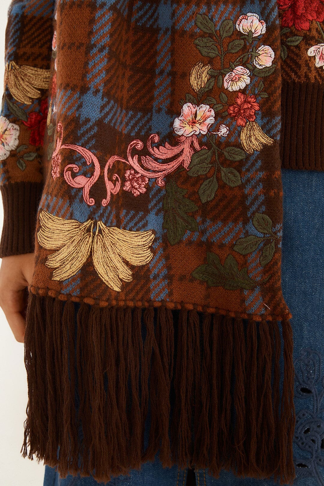 FARM Rio model wearing the Tropical Tea Scarf