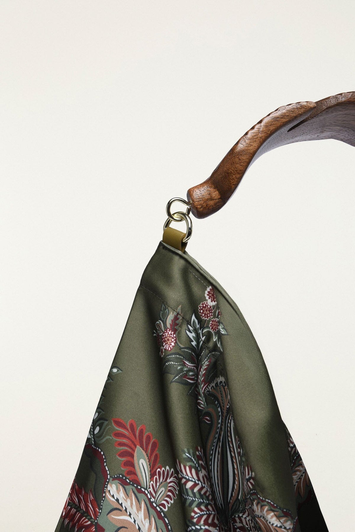 FARM Rio model wearing the Wood Handle Large Scarf Bag