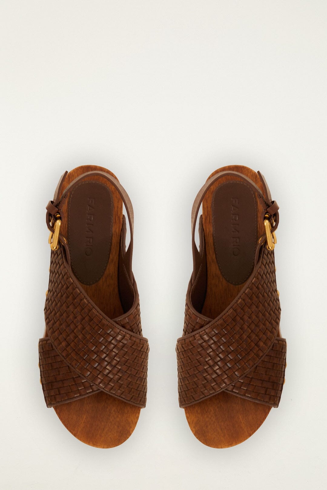 FARM Rio model wearing the Woven Platform Sandal