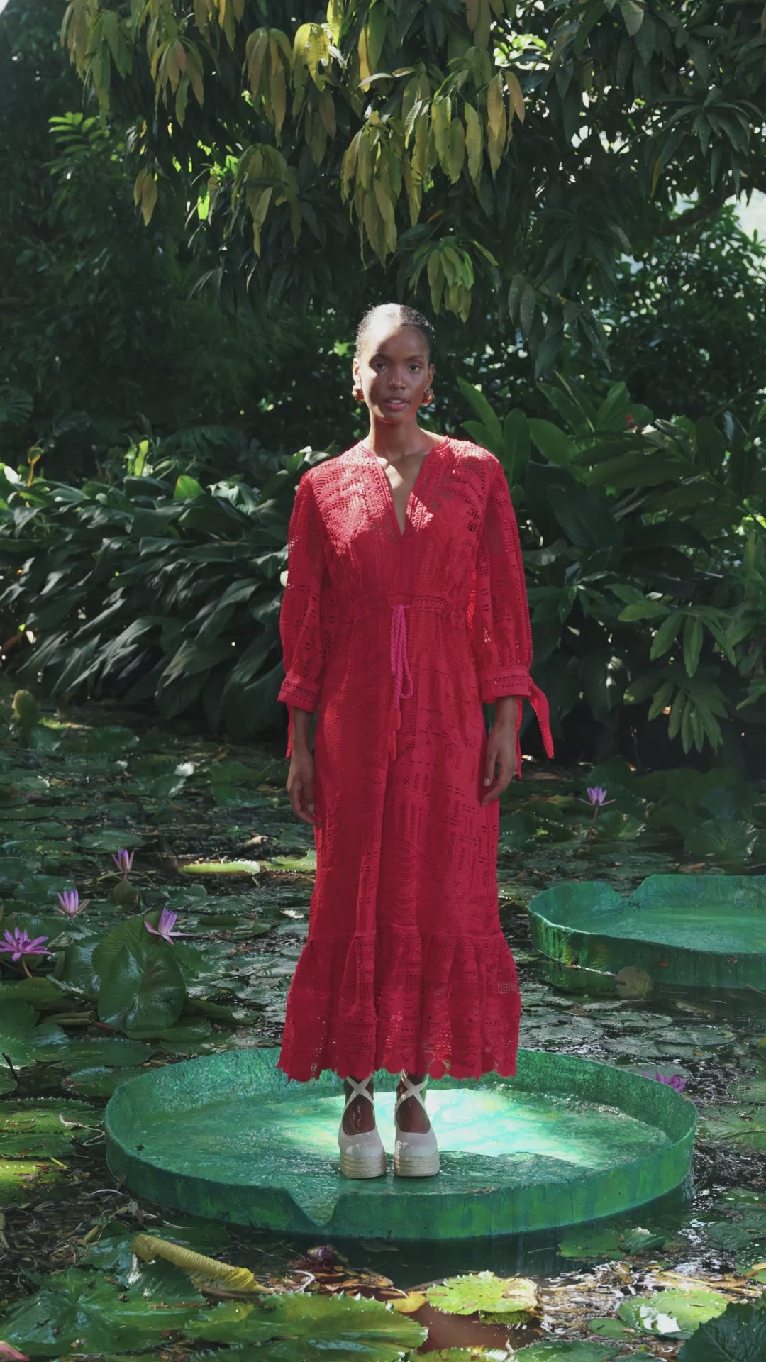 ワンピース andmary Grenda ribbon long dress ANDMARY】Grenda ribbon long dress