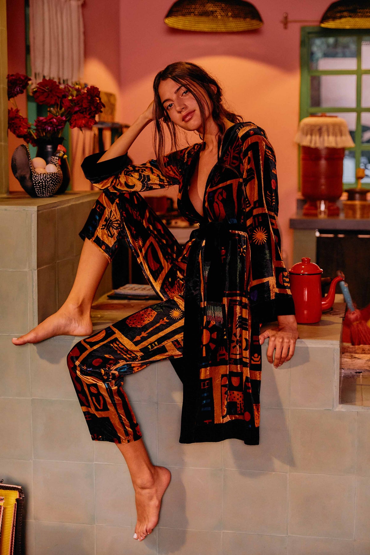 TROPICAL ICONS KIMONO