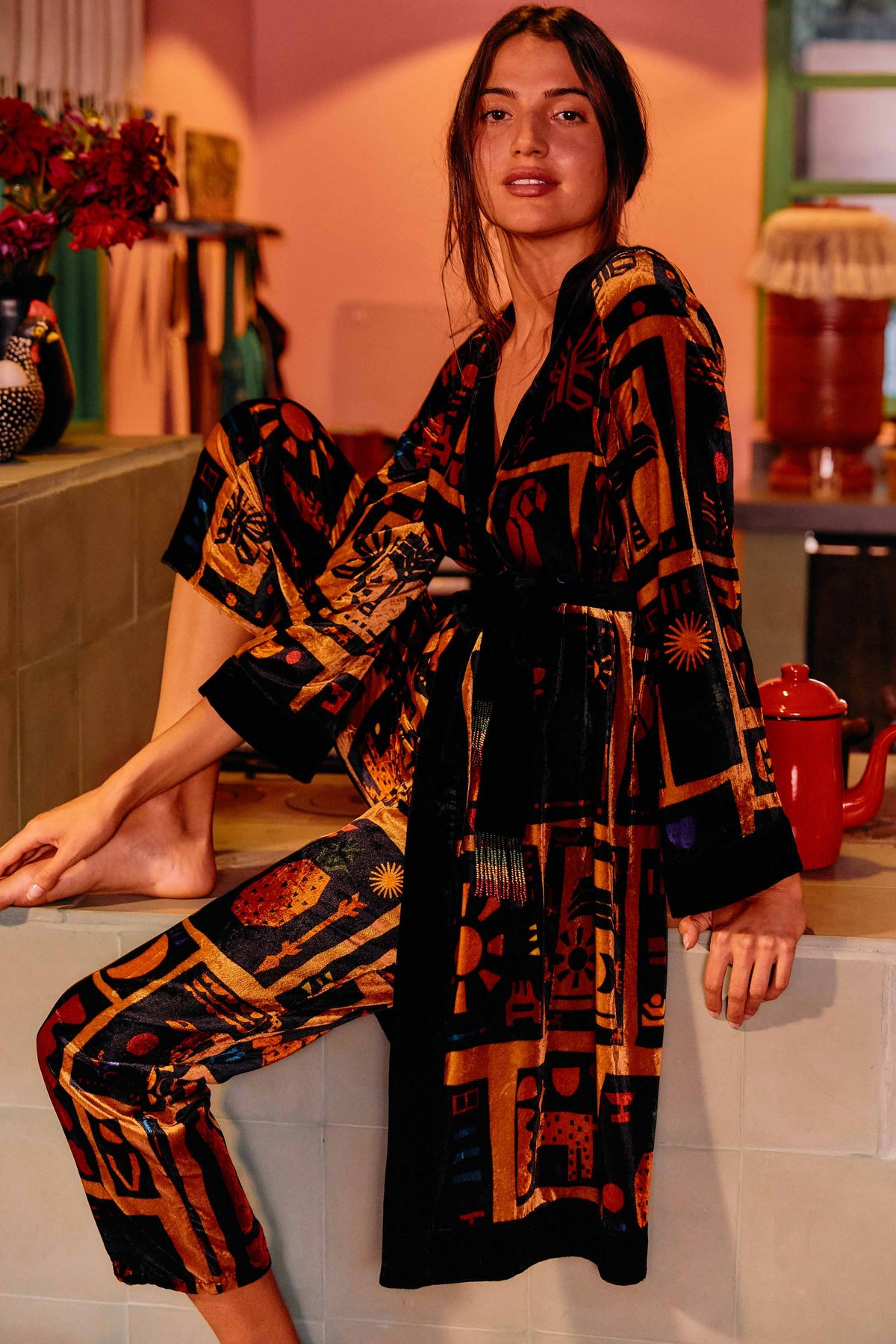 TROPICAL ICONS KIMONO