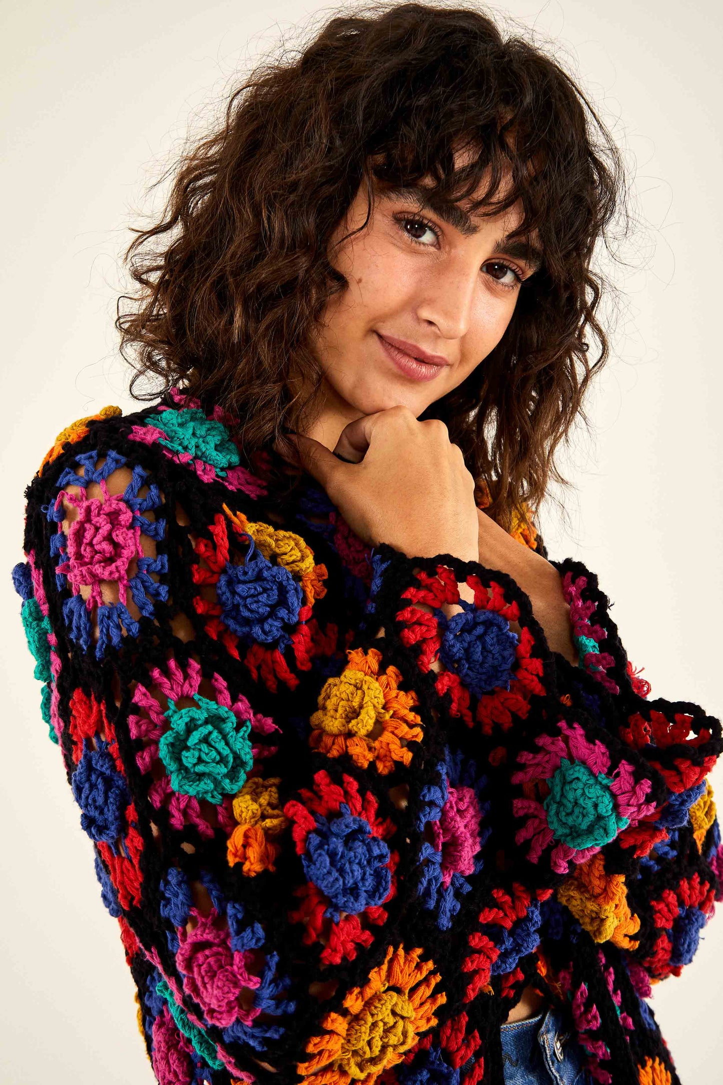 Crochet Flowers Cardigan