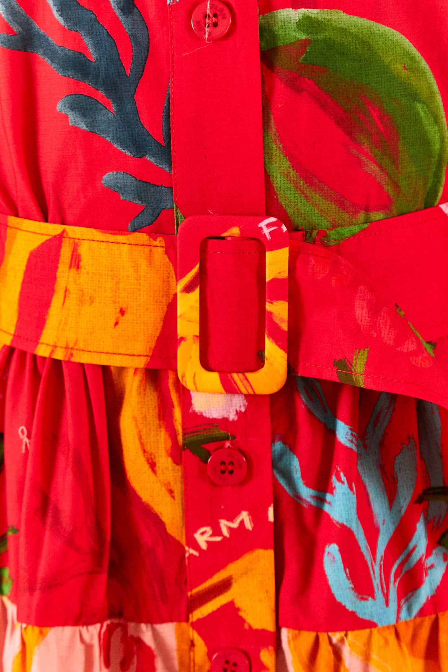 Red Mixed Fruits Ocean Mini Dress