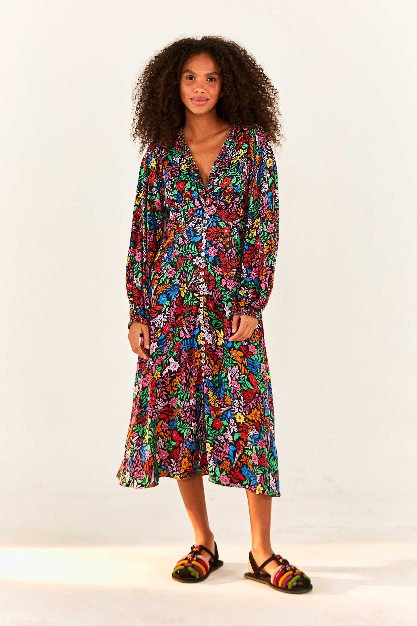 Tropical Garden Lenzing™ Ecovero™ Viscose Midi Dress