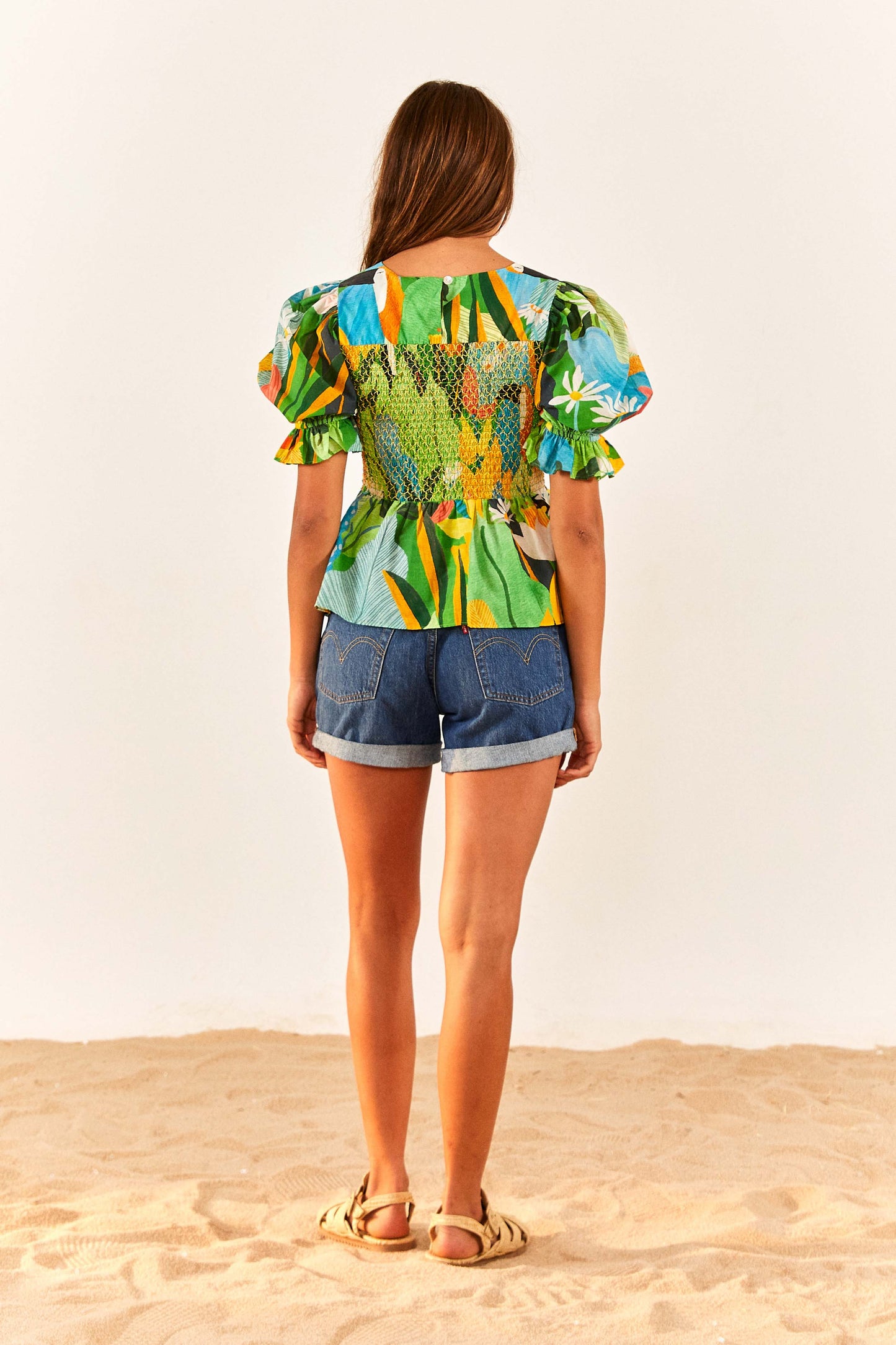 Vintage Toucans Smocked Blouse