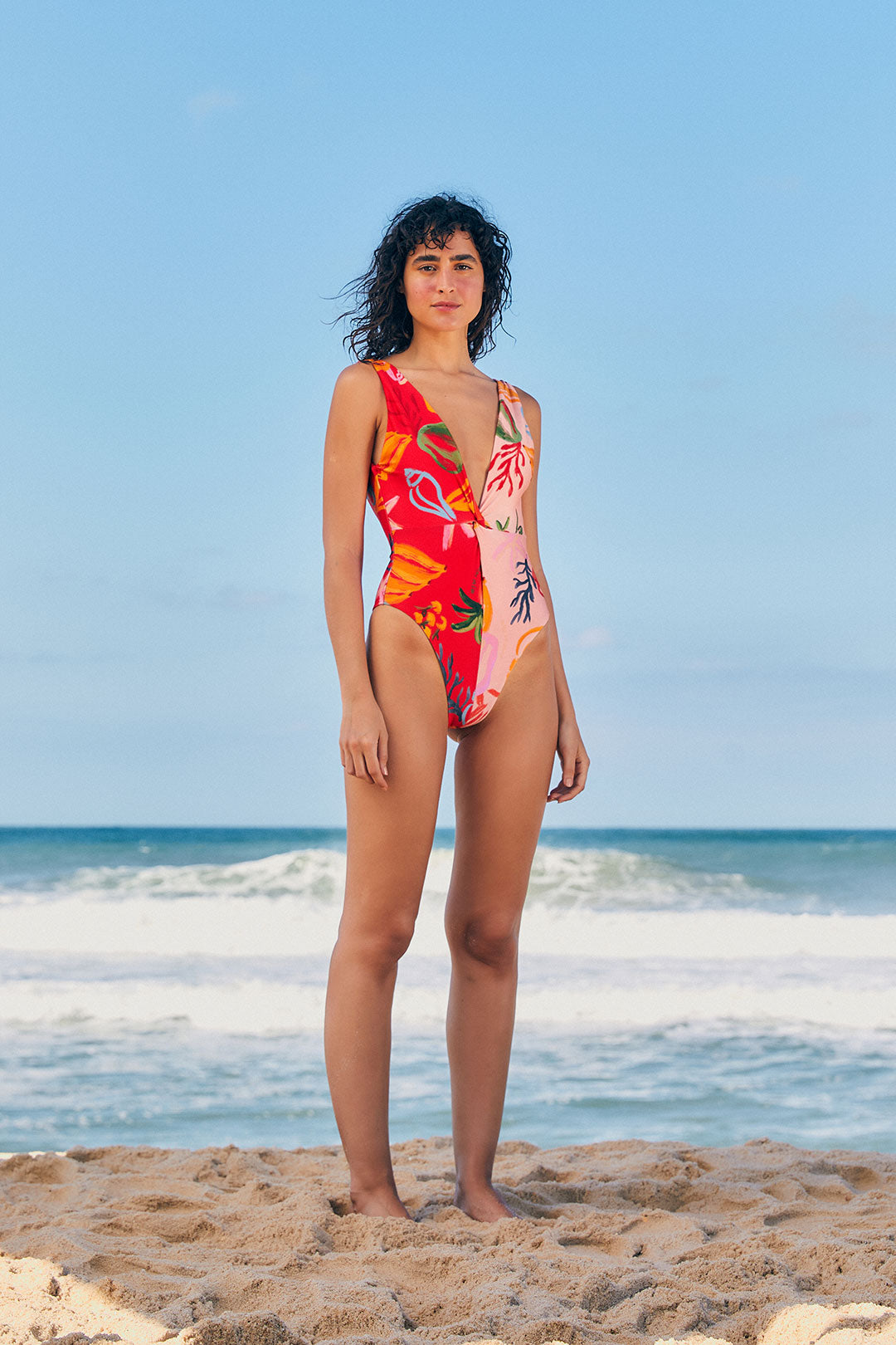 Mixed Fruits Ocean One Piece Swimsuit