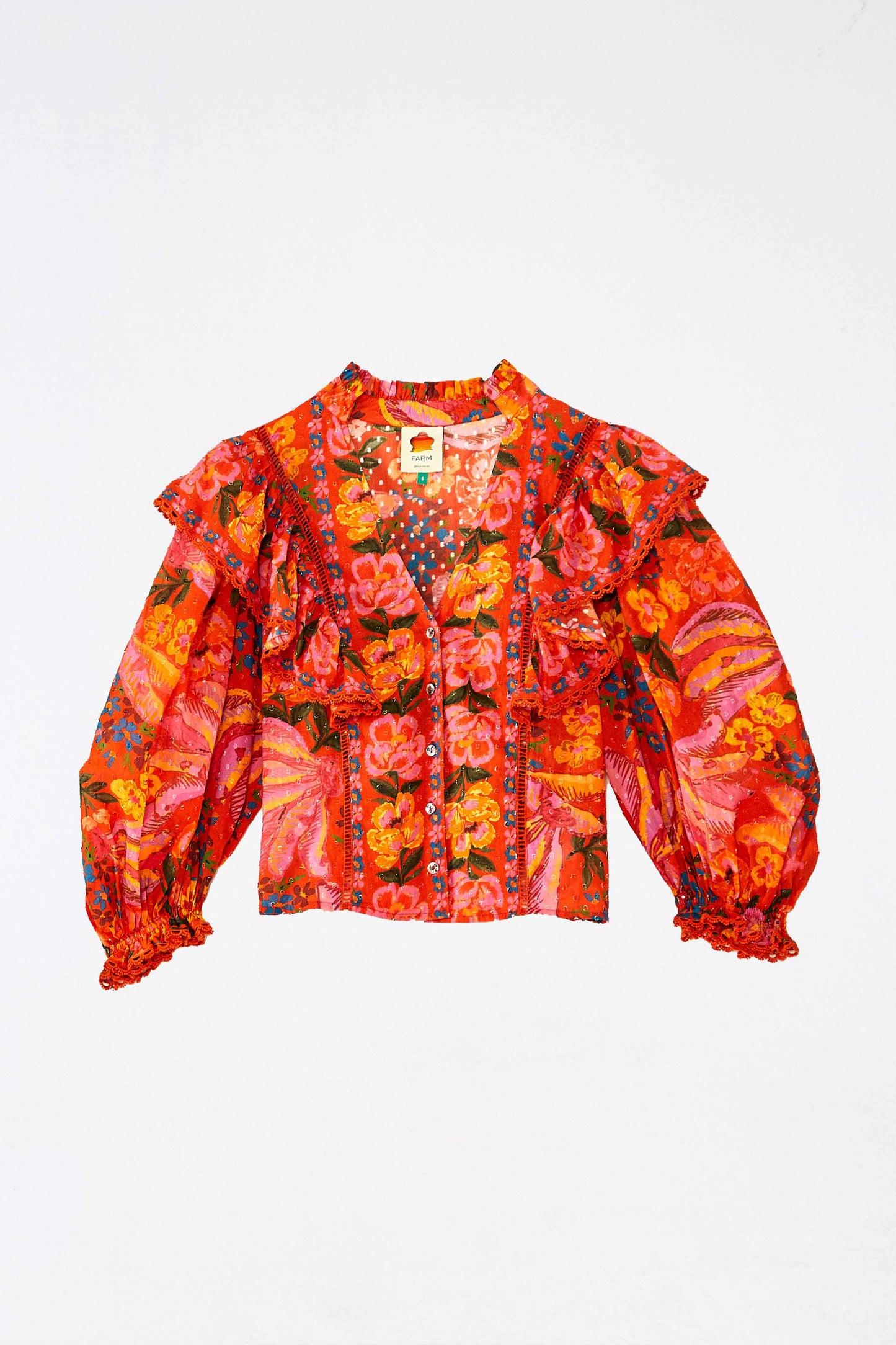 Red Spring Bananas Blouse