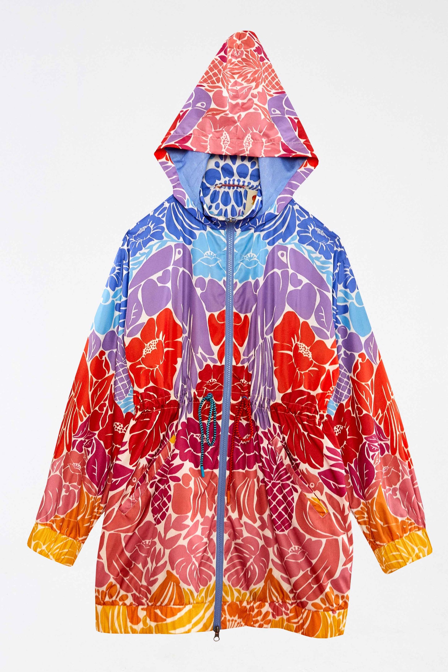 Tropical Graphic Hooded Parka