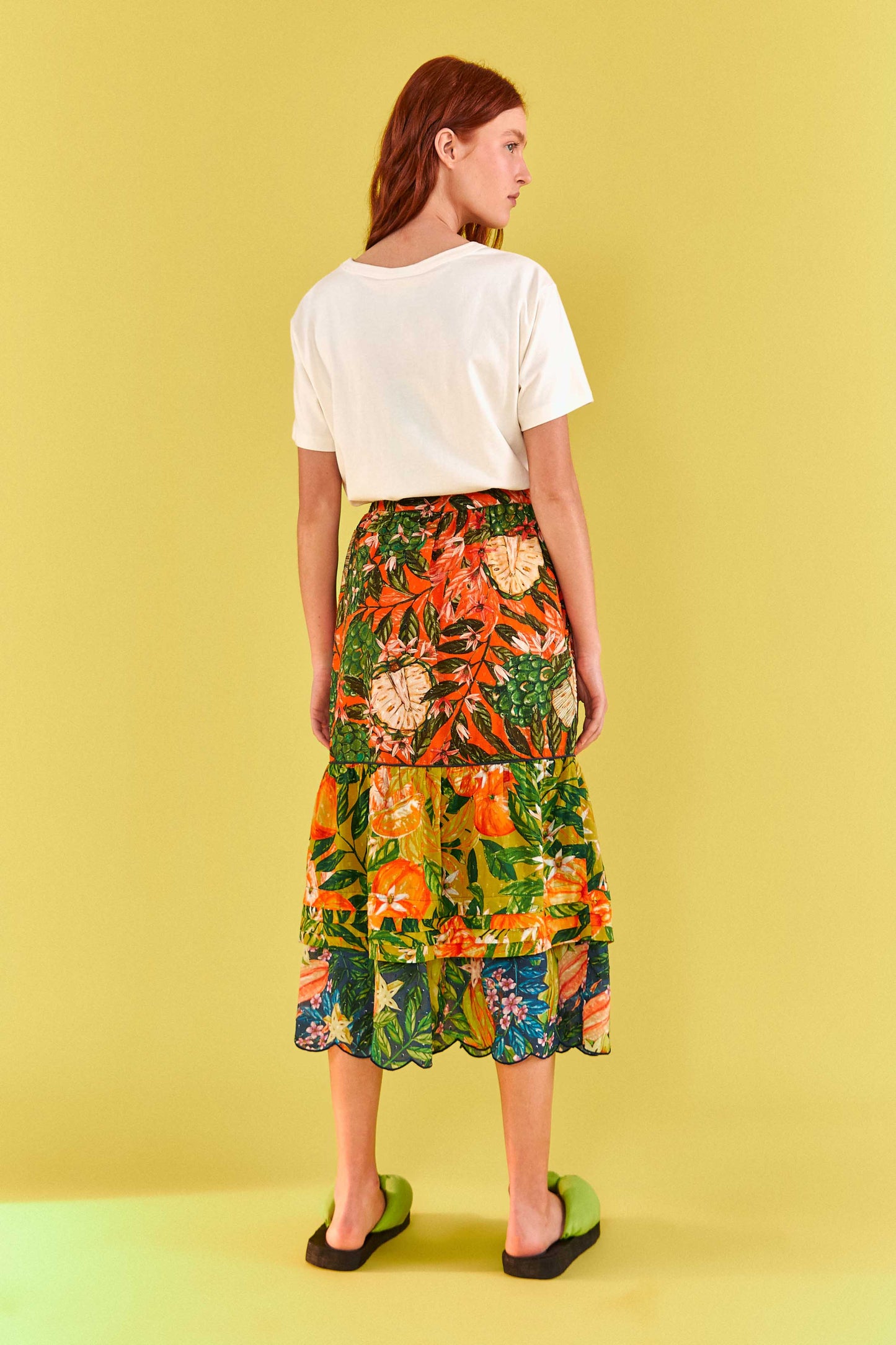 Caipirinha Tiered Midi Skirt