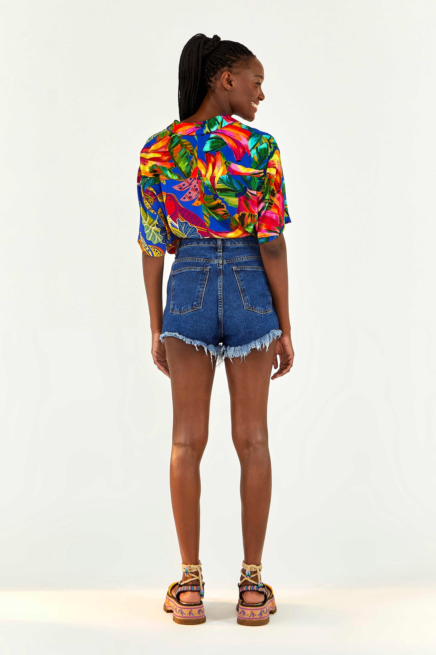 Summer Patches Denim Shorts