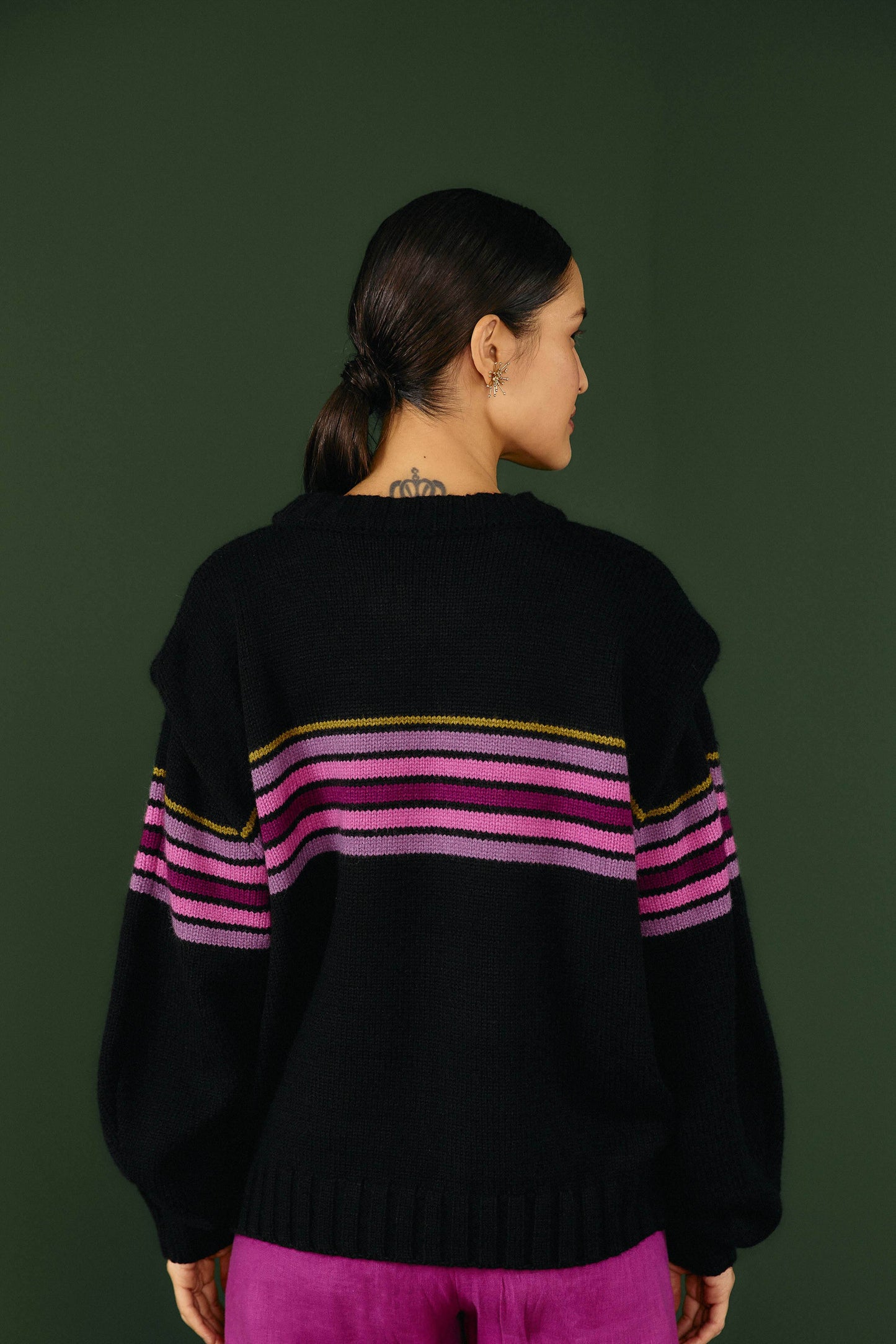 Black Graphic Yawanawa Sweater