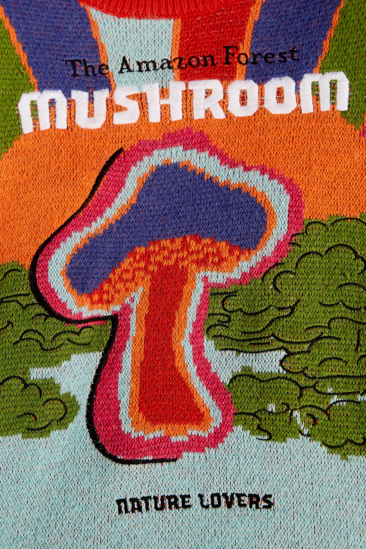 Amazon Mushroom Embroidered Sweater