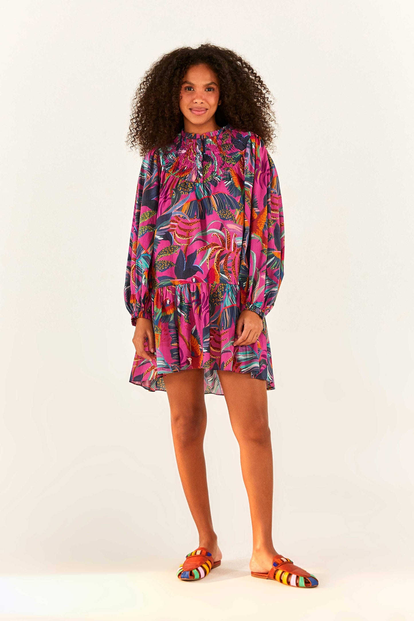 Rainbow Macaws Mini Dress