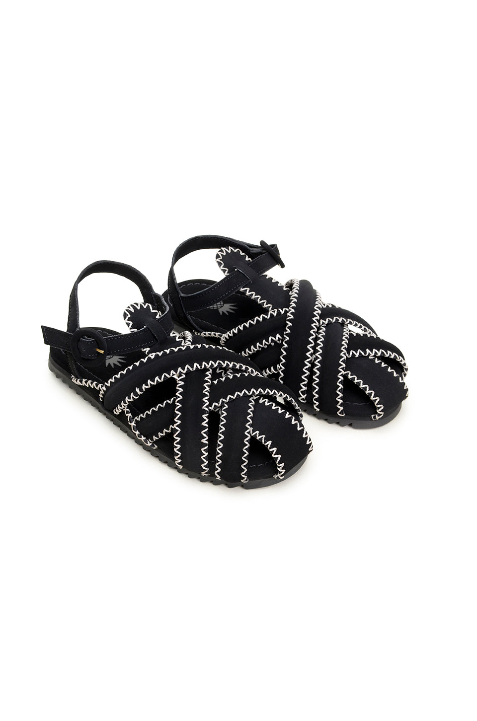 Black Zigzag Sandal