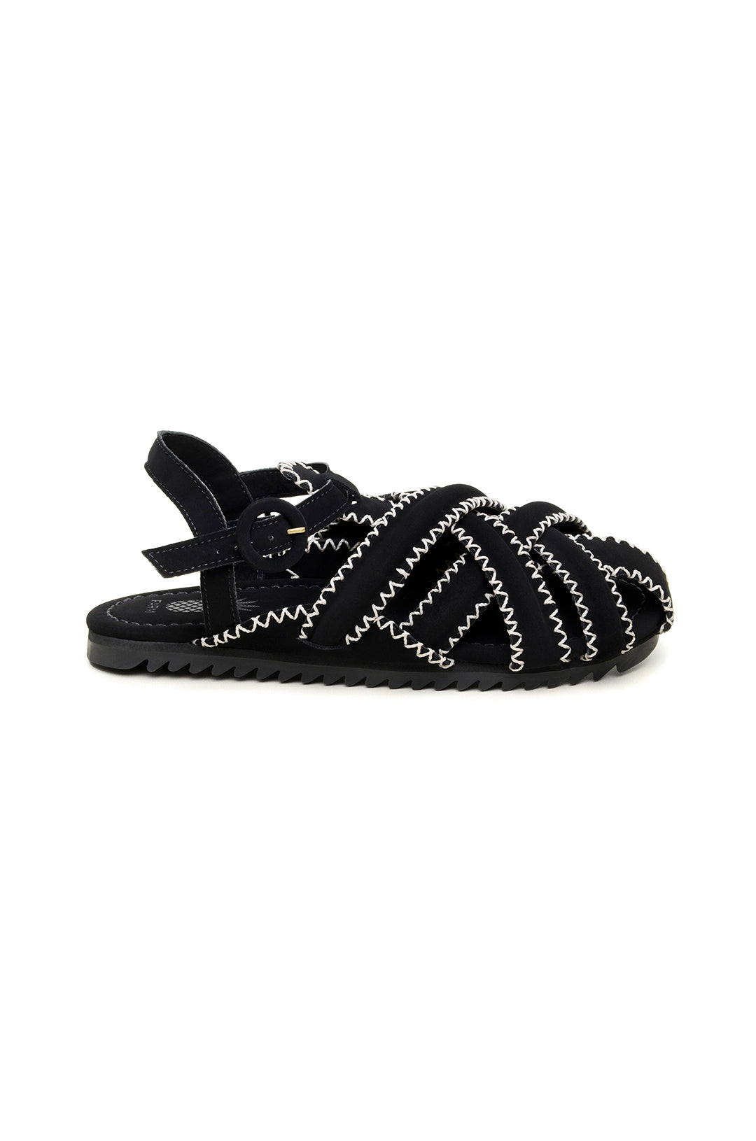 Black Zigzag Sandal