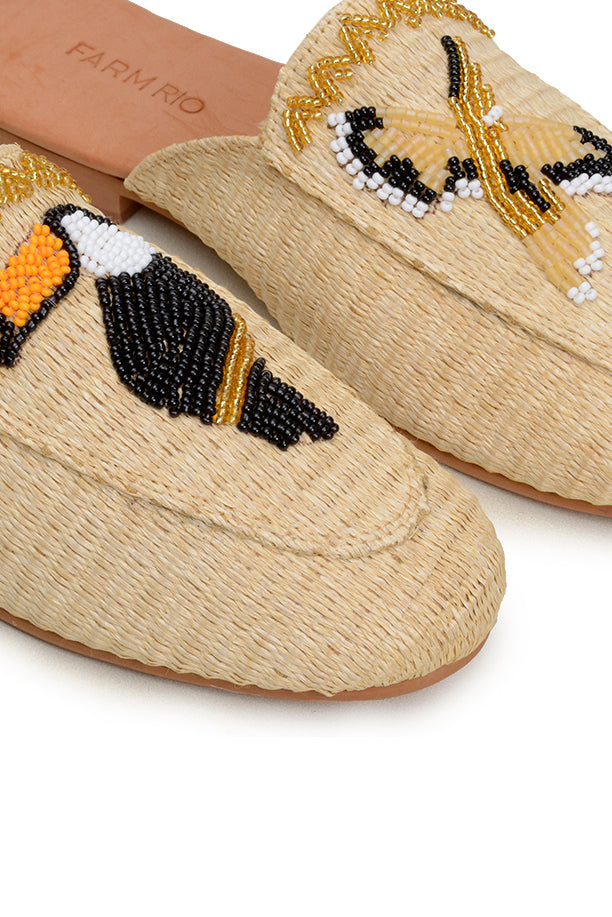 TUCAN RAFFIA MULE