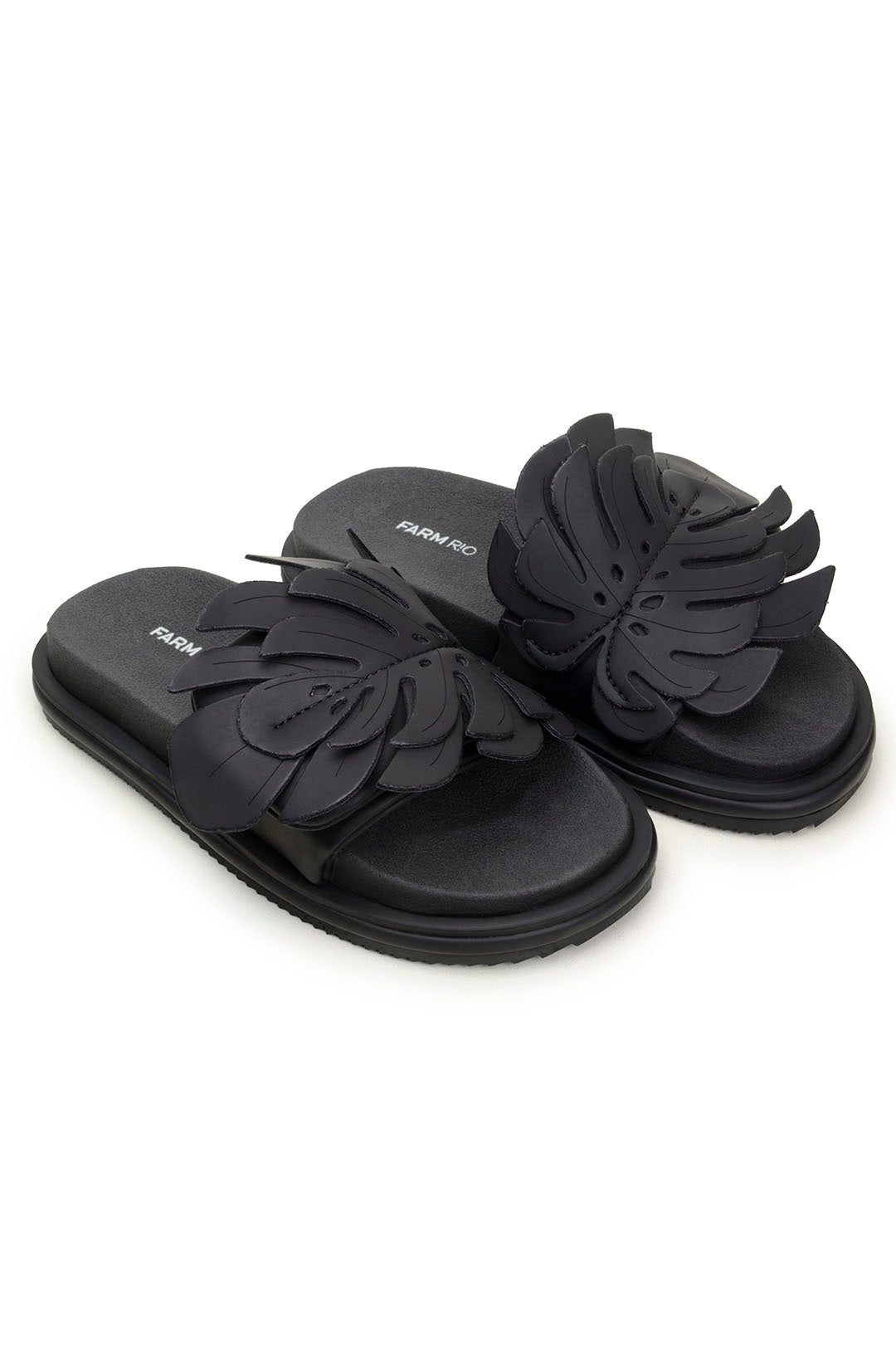 Black Monstera Anatomic Slide Sandal