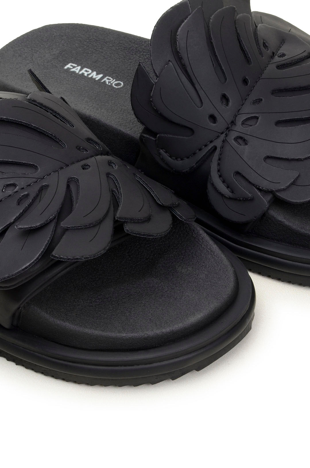 Black Monstera Anatomic Slide Sandal