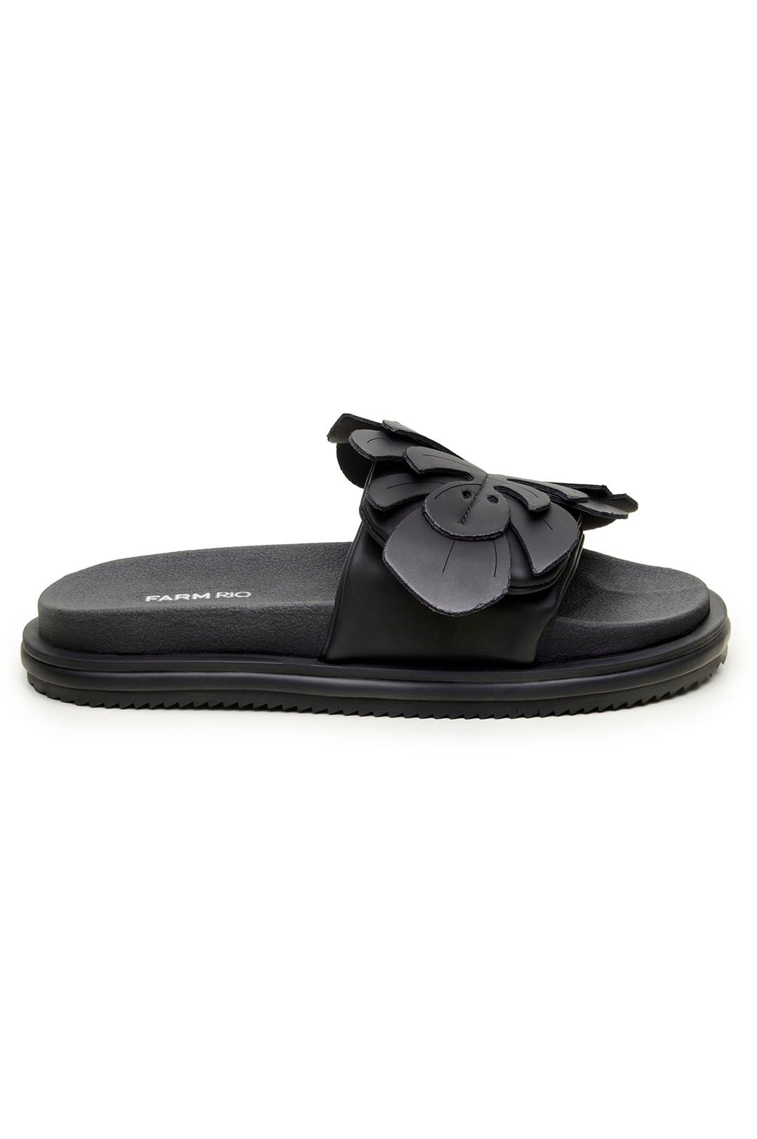 Black Monstera Anatomic Slide Sandal