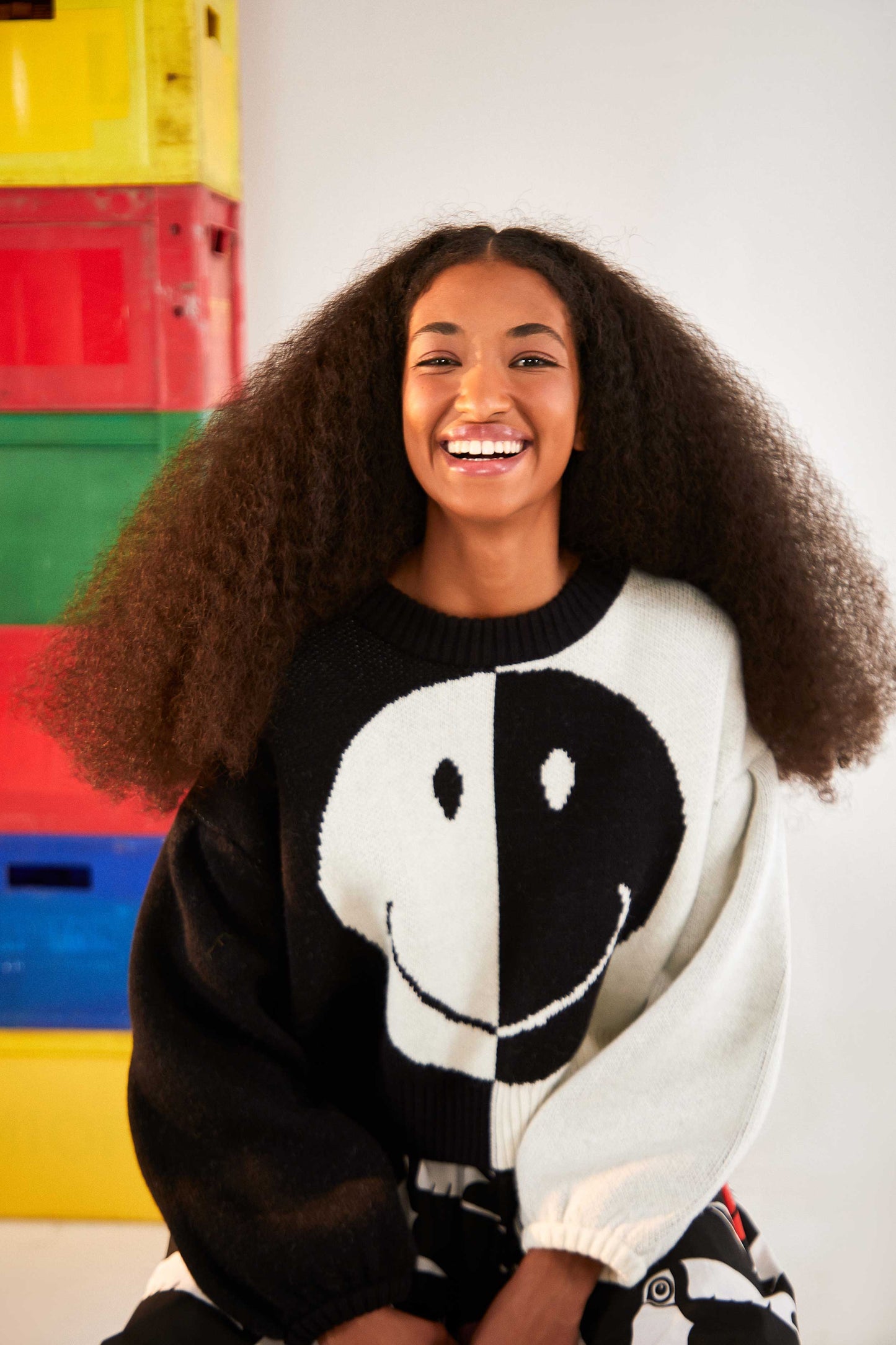 Black & White Smiley® Icon Sweater