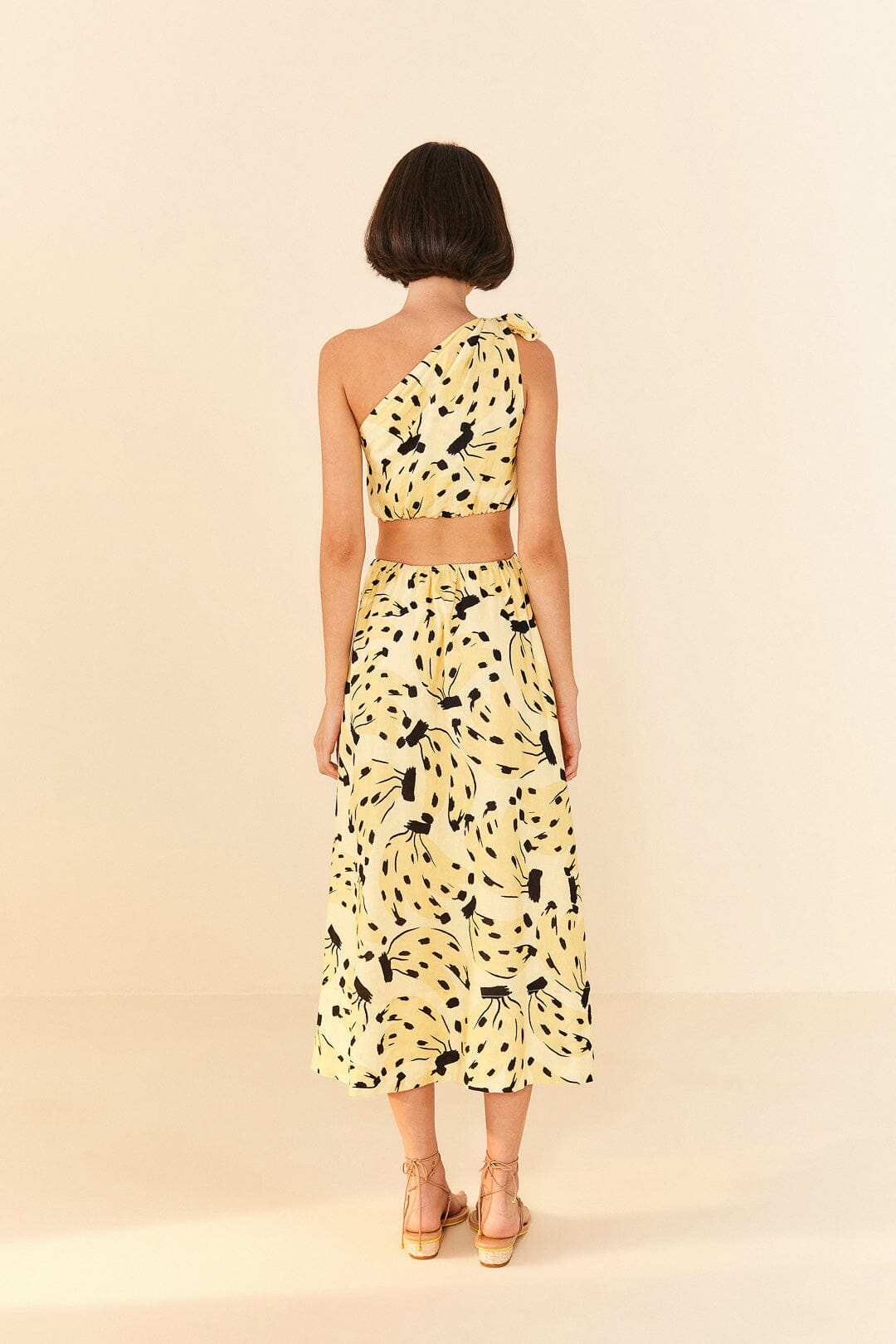 Yellow Bossa Banana Knot Midi Dress