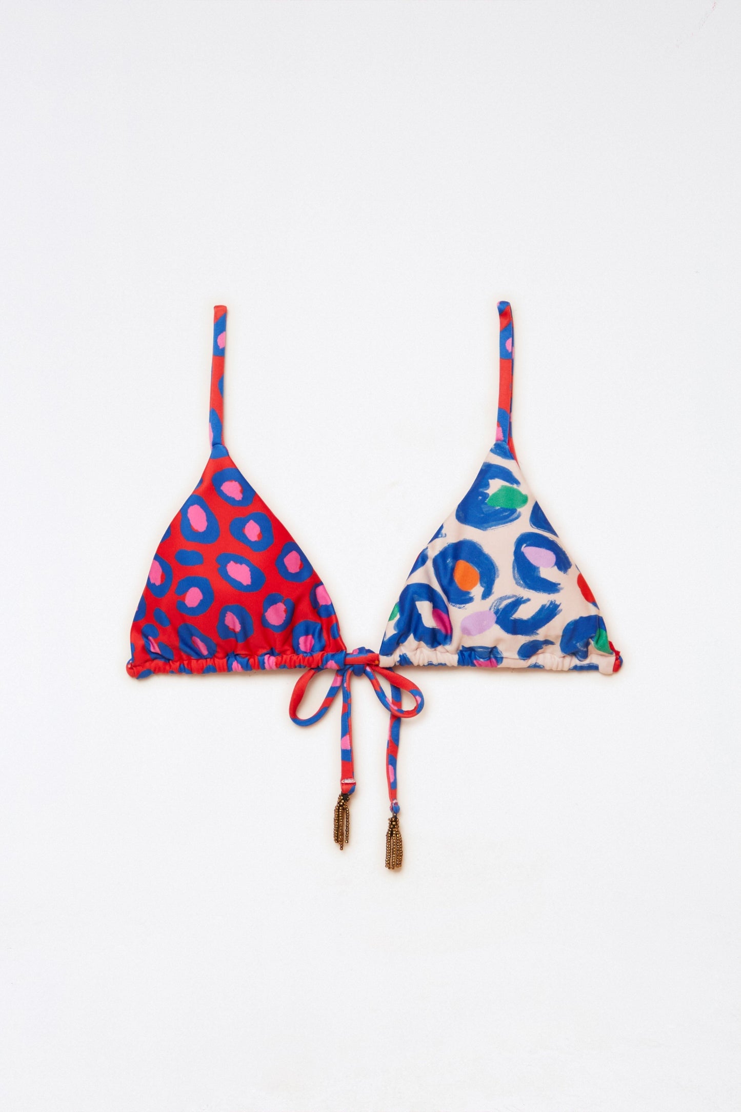 Leopard Pop Triangle Bikini Top