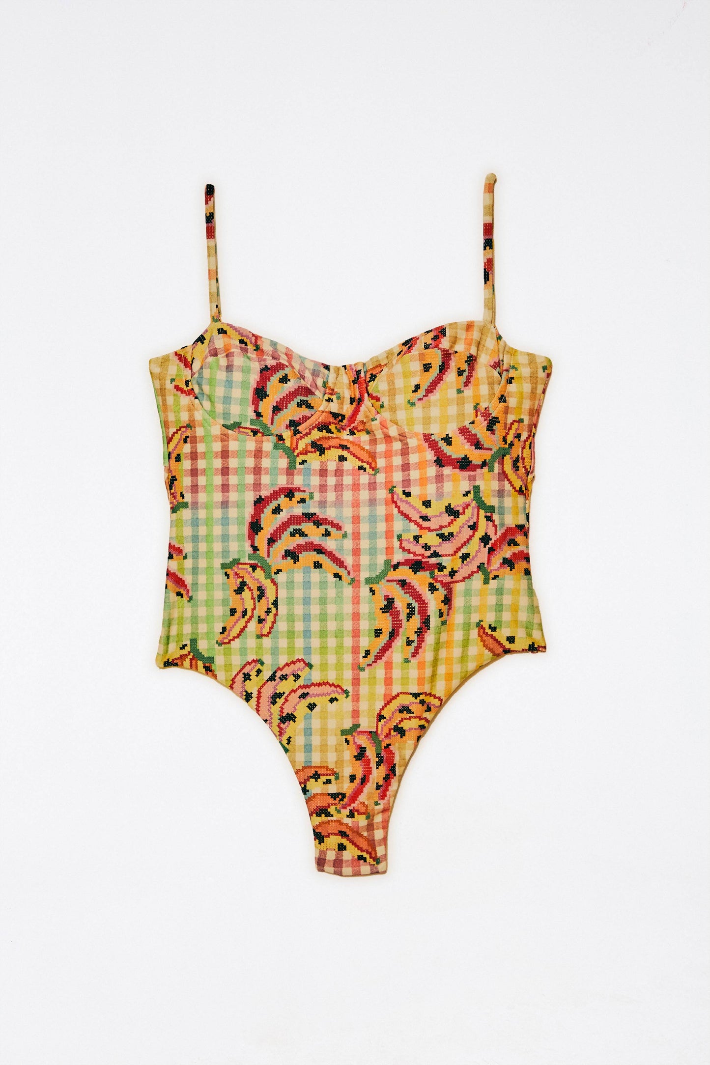 Banana Vichy One Piece Swimsuit