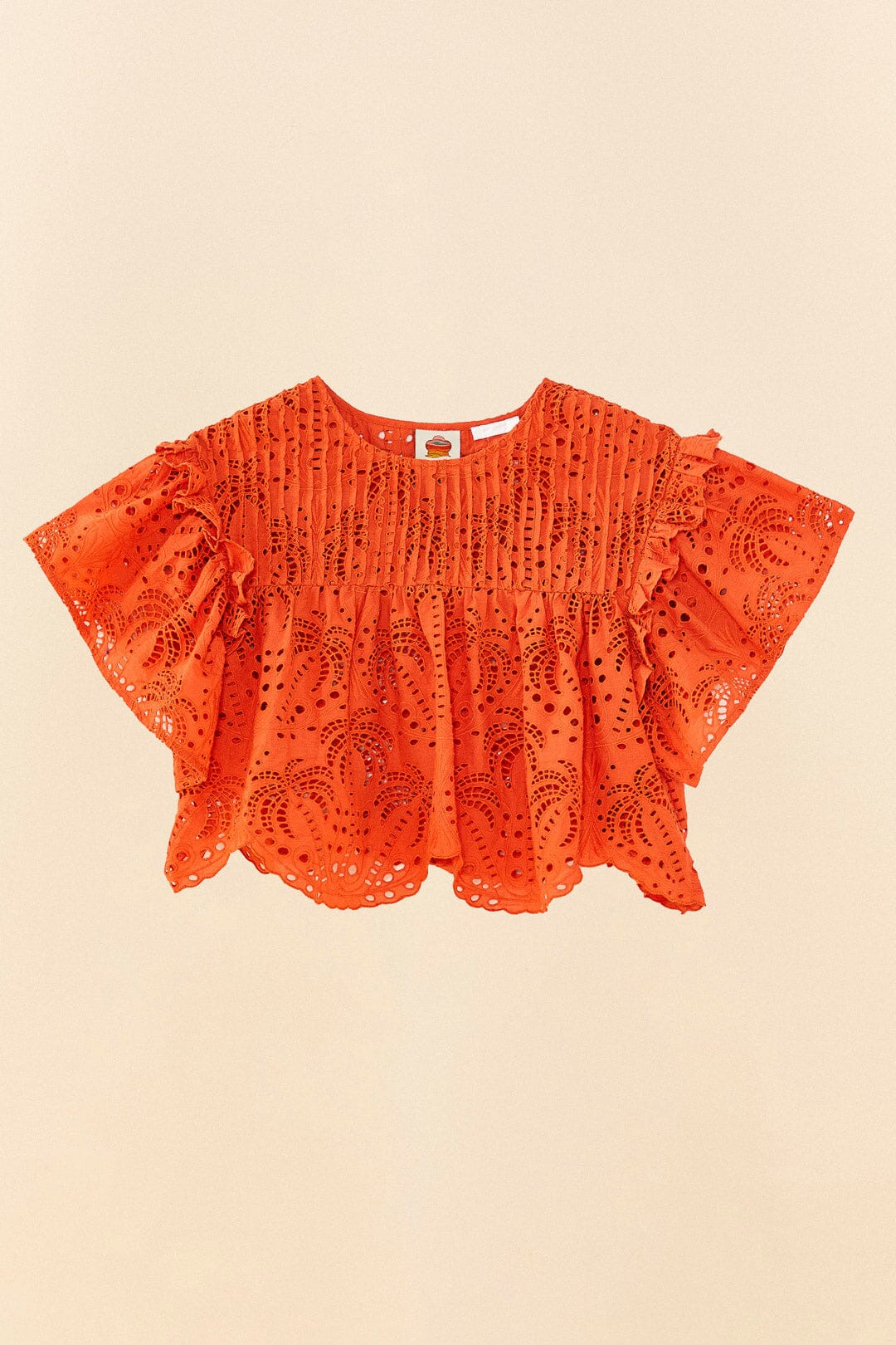 Orange Palm Tree Richelieu Blouse – FARM Rio