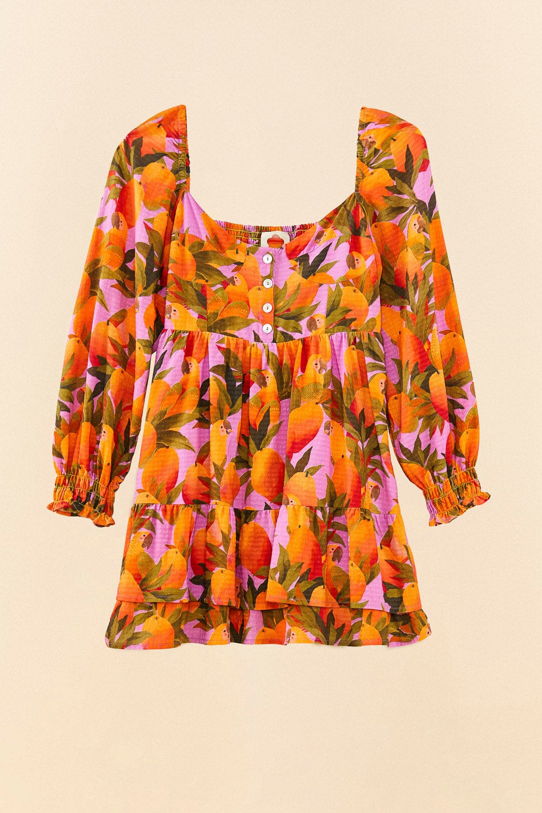 Lilac Mango Macaws Mini Dress