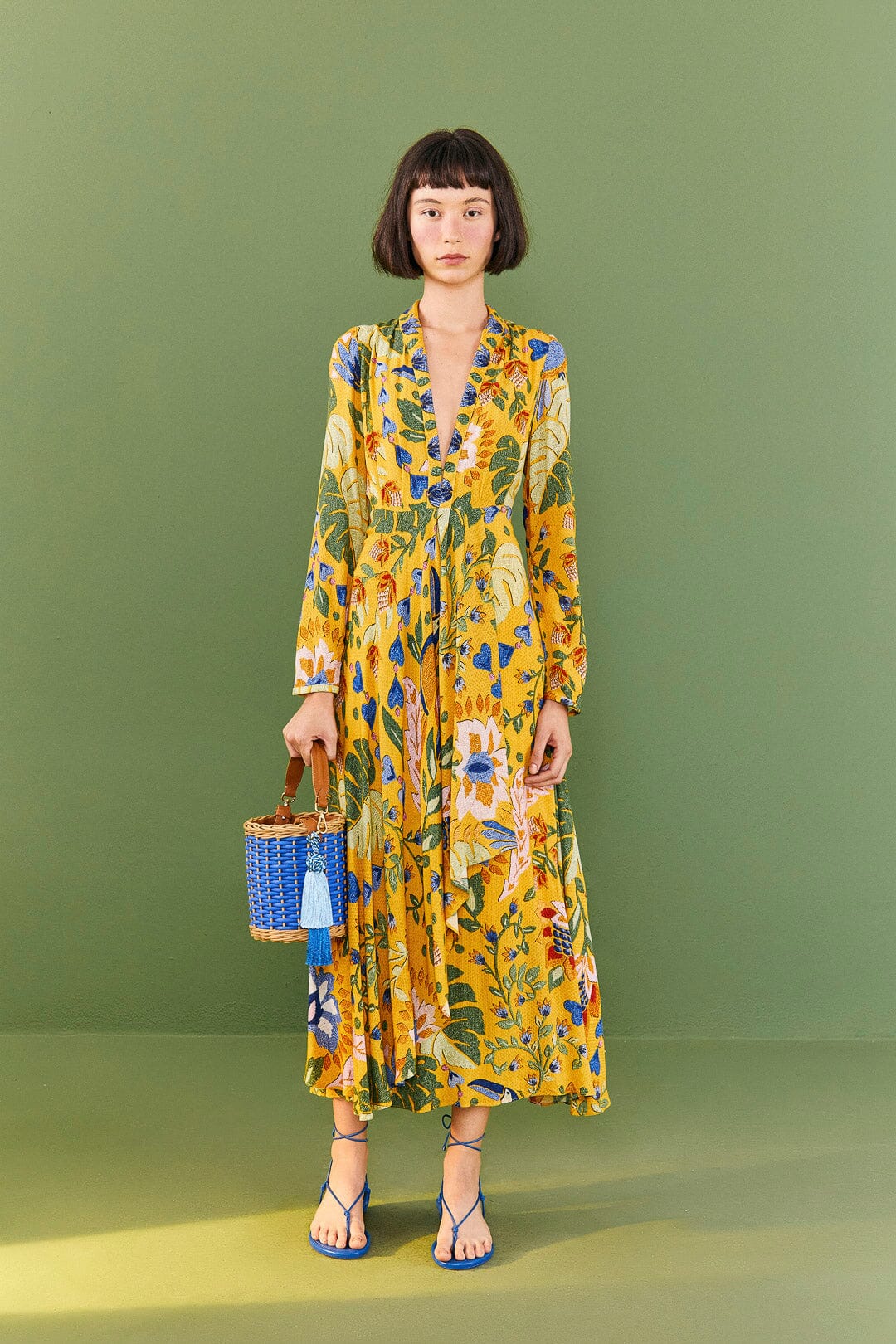 Yellow Summer Garden Maxi Dress – FARM Rio