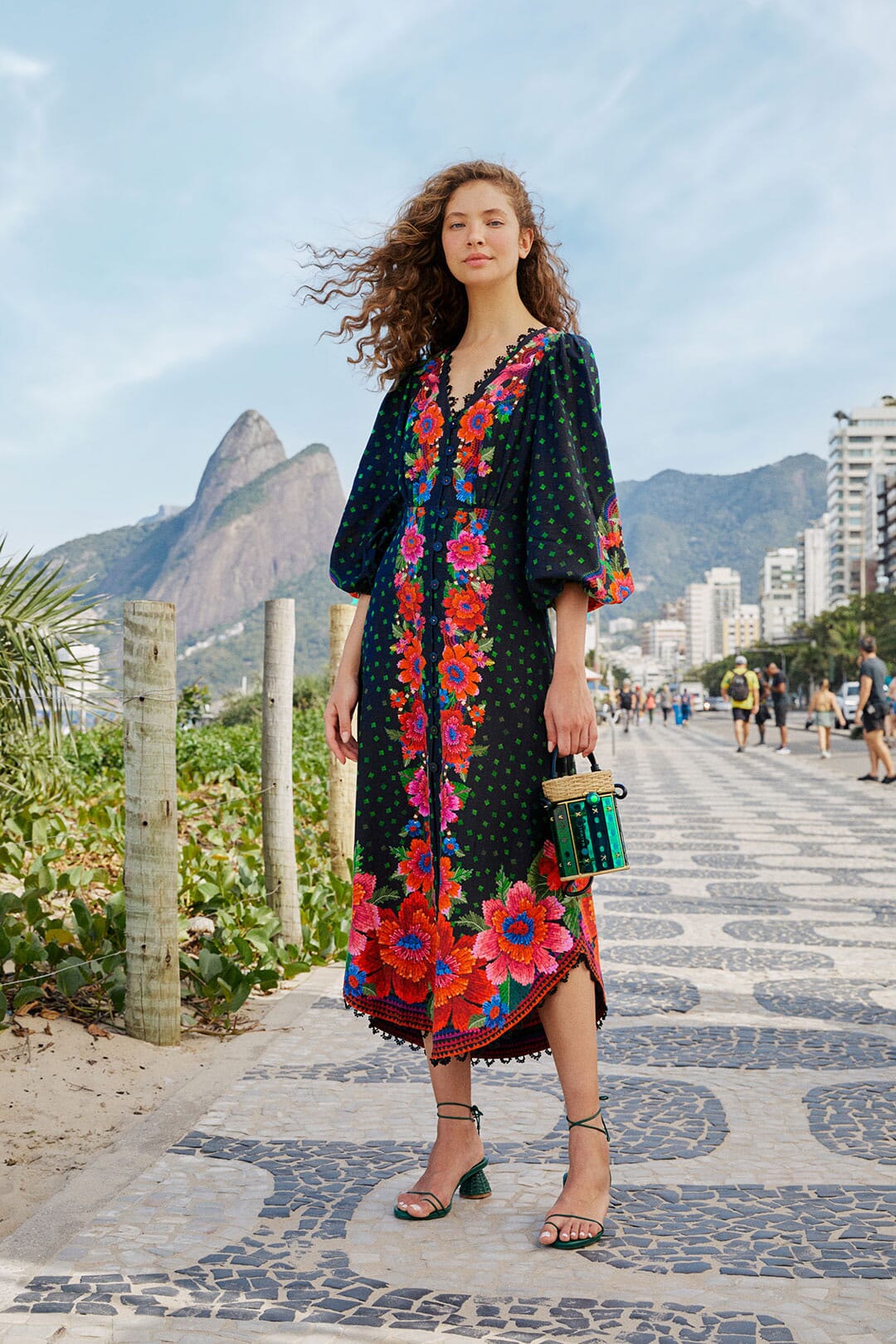 Black Blooming Garden Dress