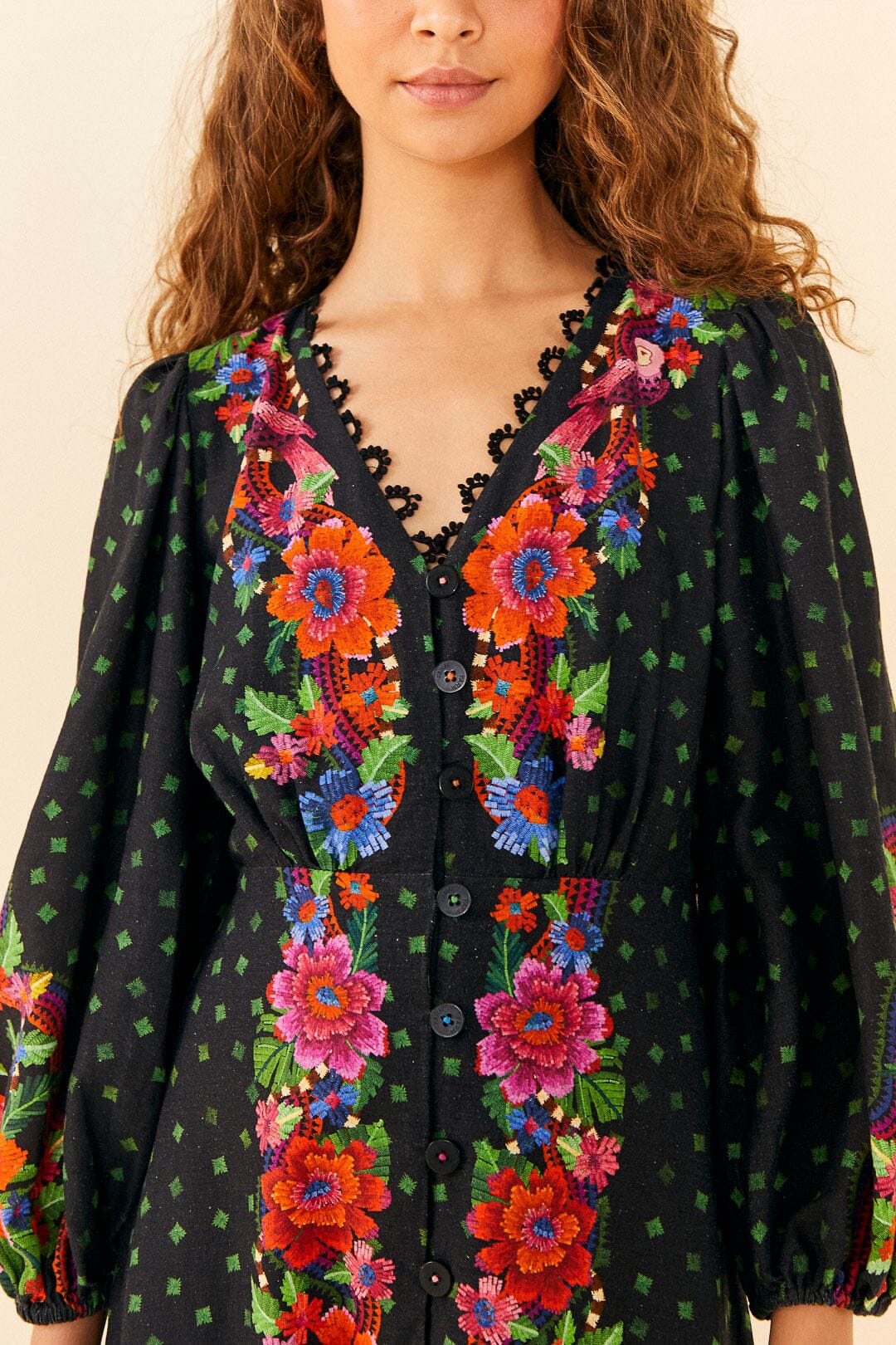 Black Blooming Garden Dress